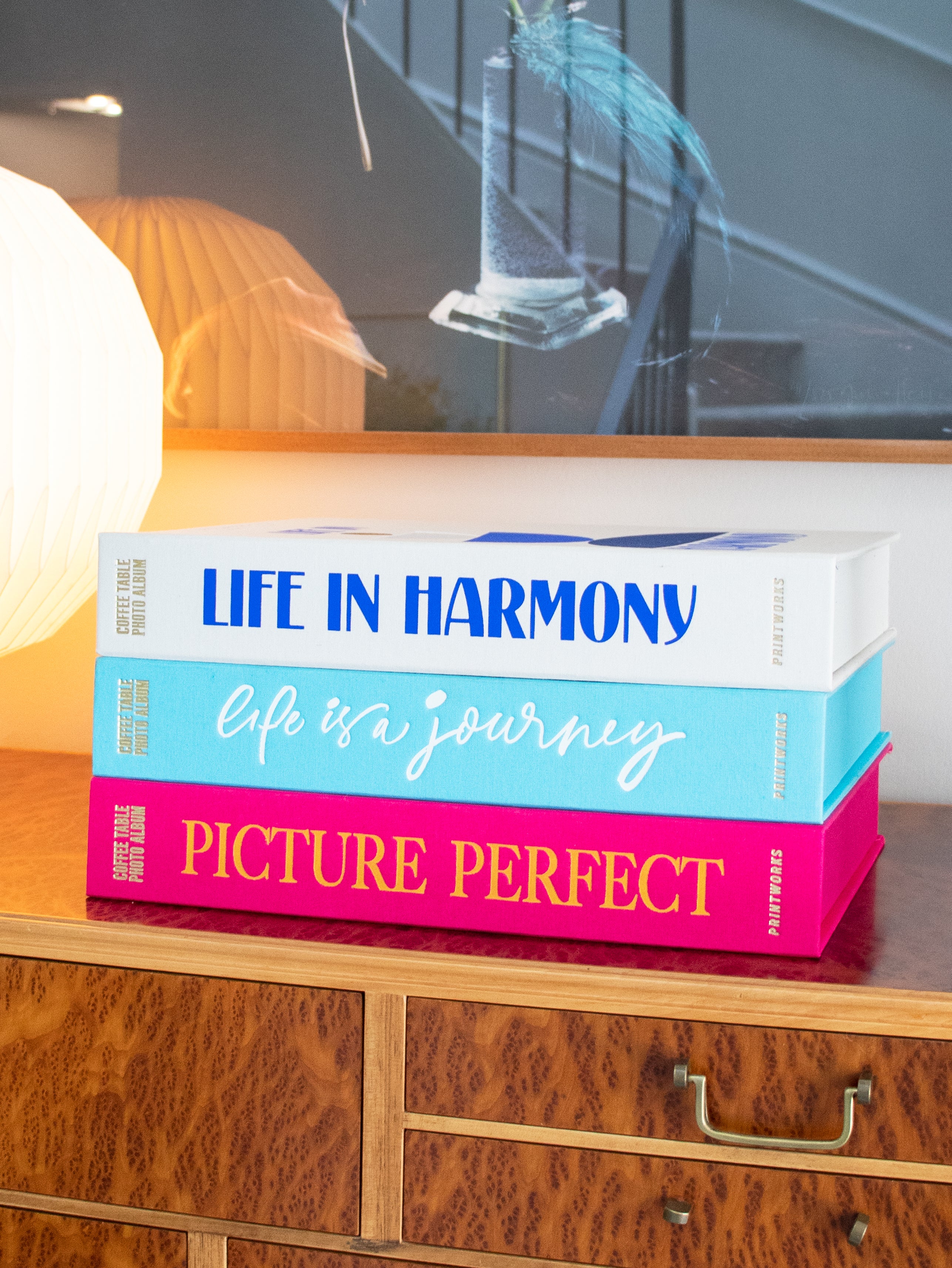 Photo Album LIFE IS A JOURNEY turquoise with gold