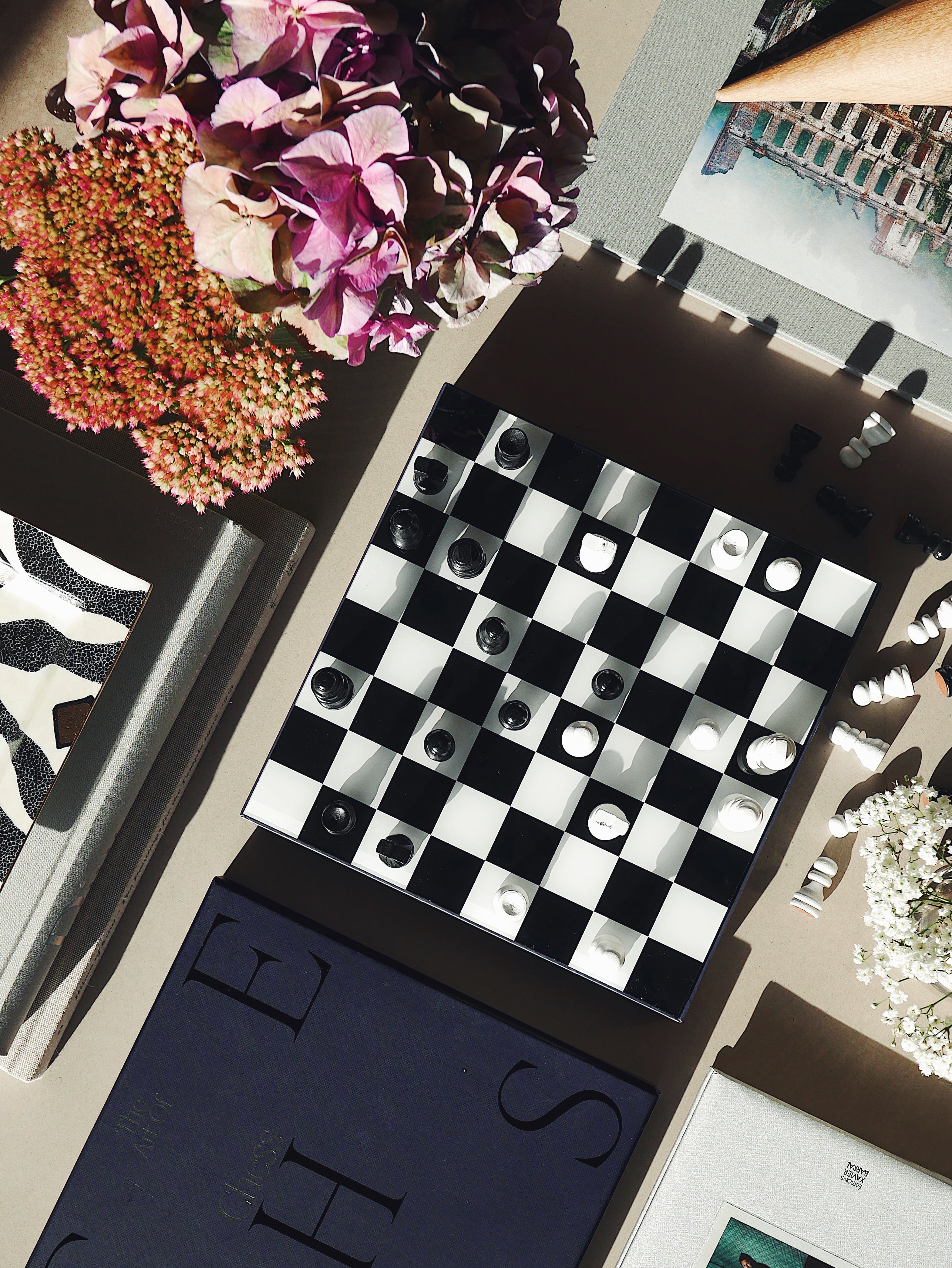ART OF CHESS Blue Chess Set