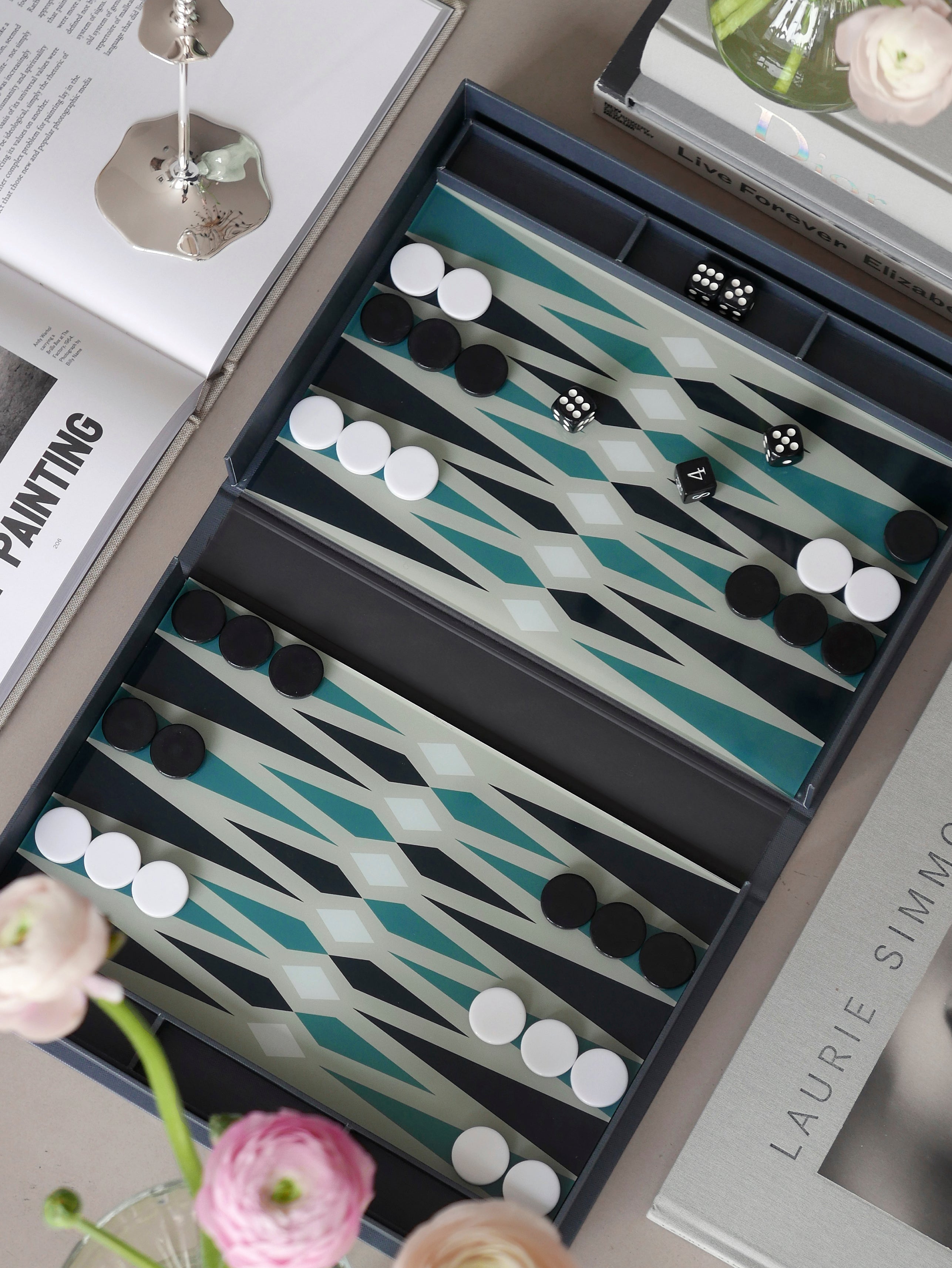 Backgammon Set BACKGAMMON CLASSIC Gray