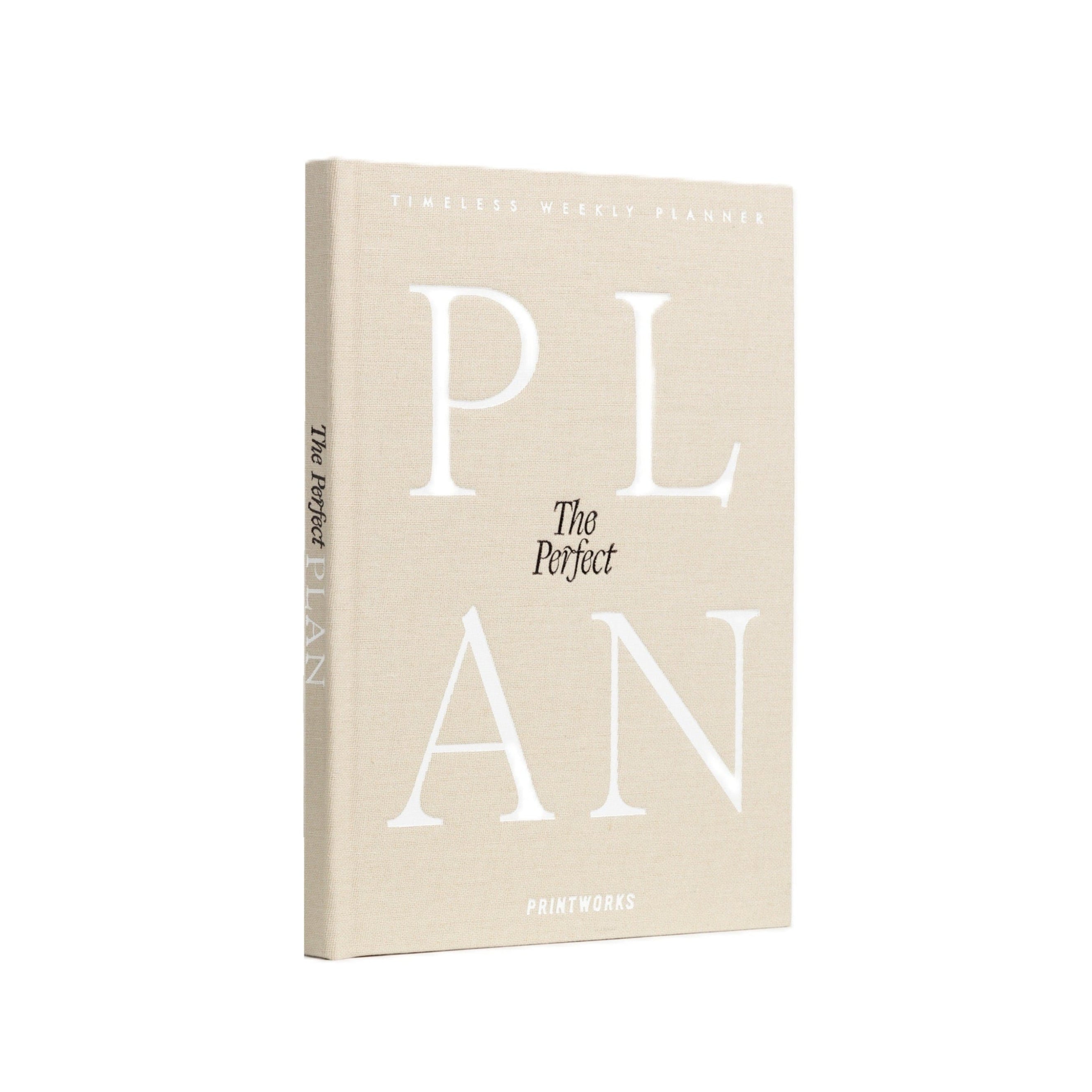 Weekly Planner THE PERFECT PLAN beige with white