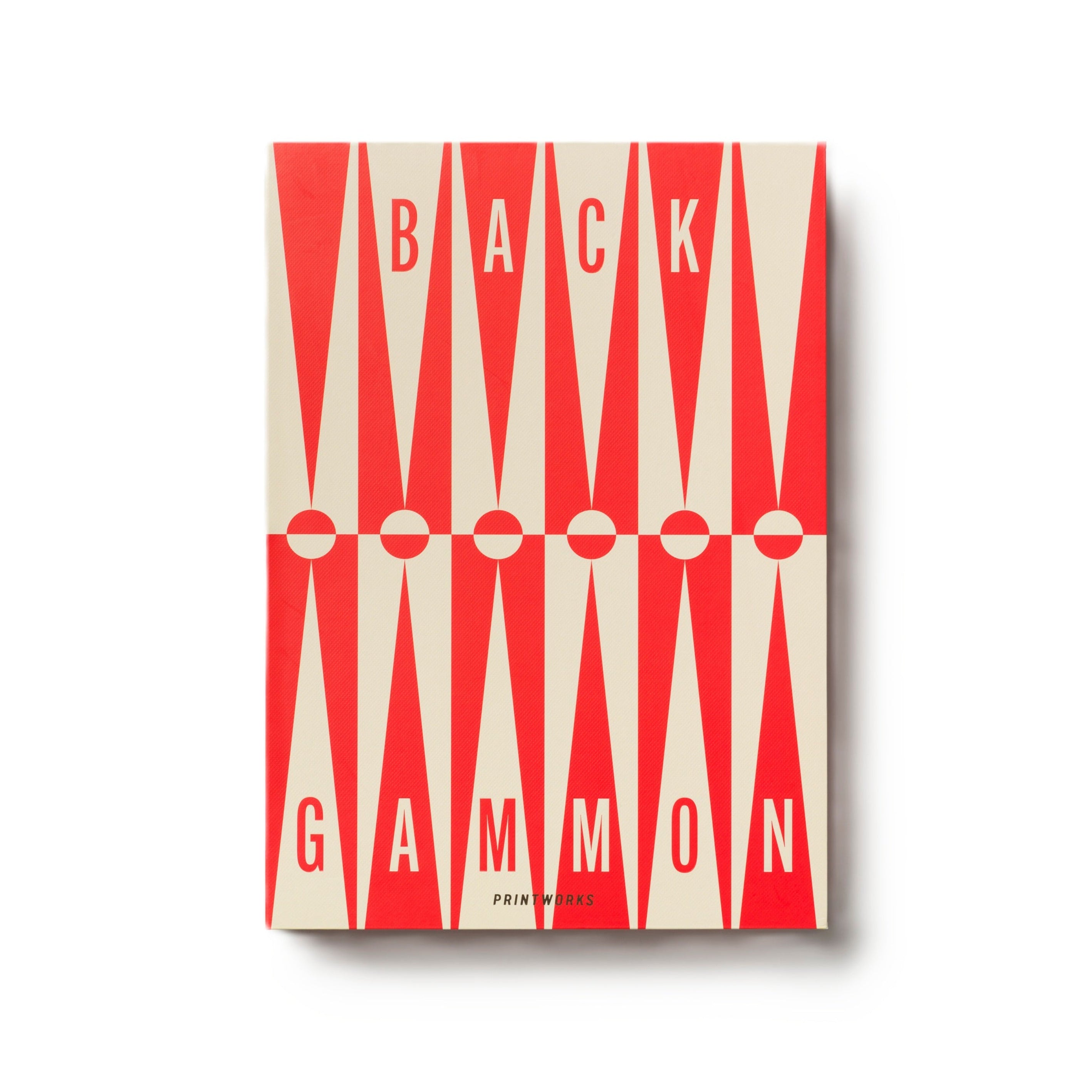 ART OF BACKGAMMON Red and Beige Backgammon Set