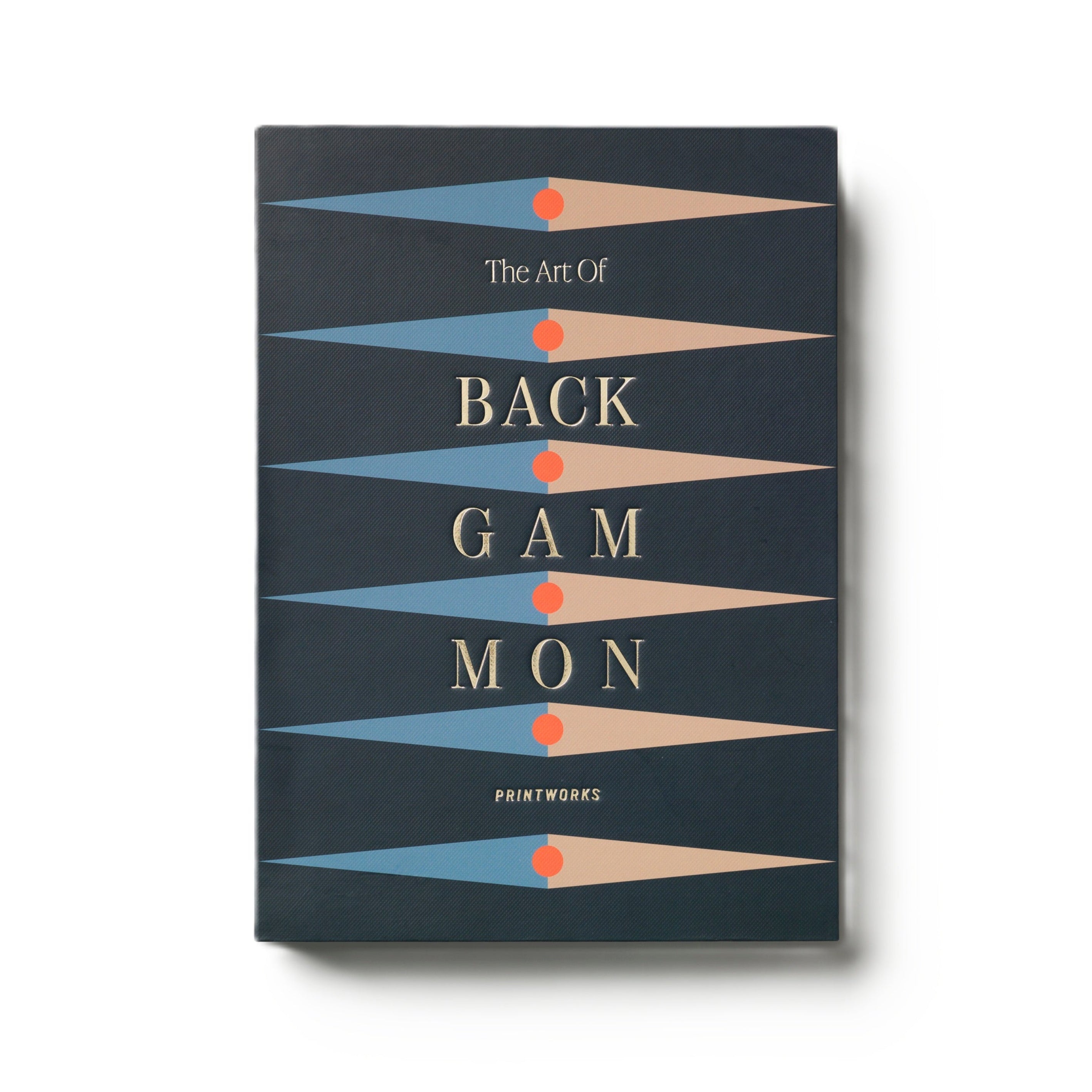 ART OF BACKGAMMON Gray Backgammon Set with Blue and Orange