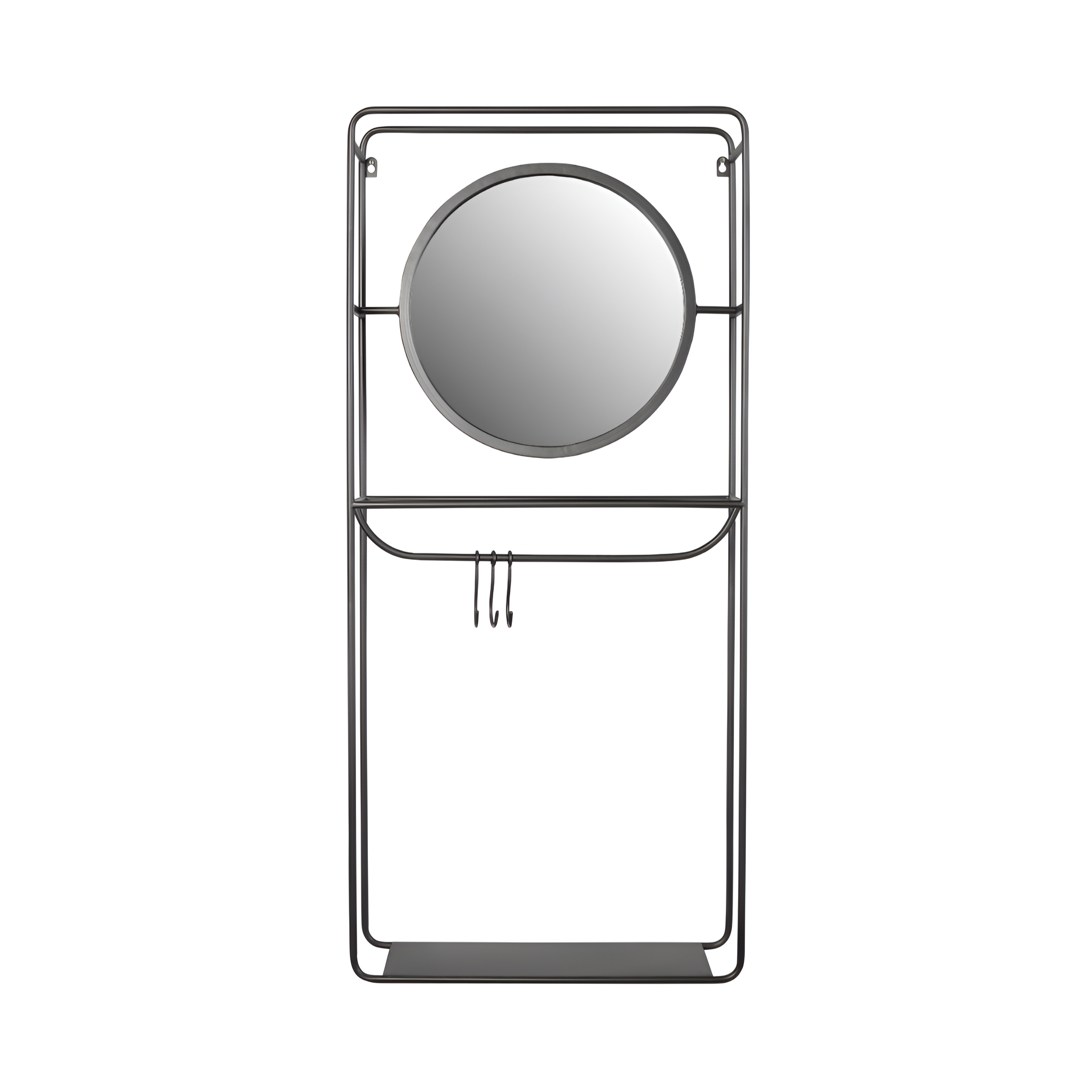 Wandgarderobe mit Spiegel DUCO schwarz