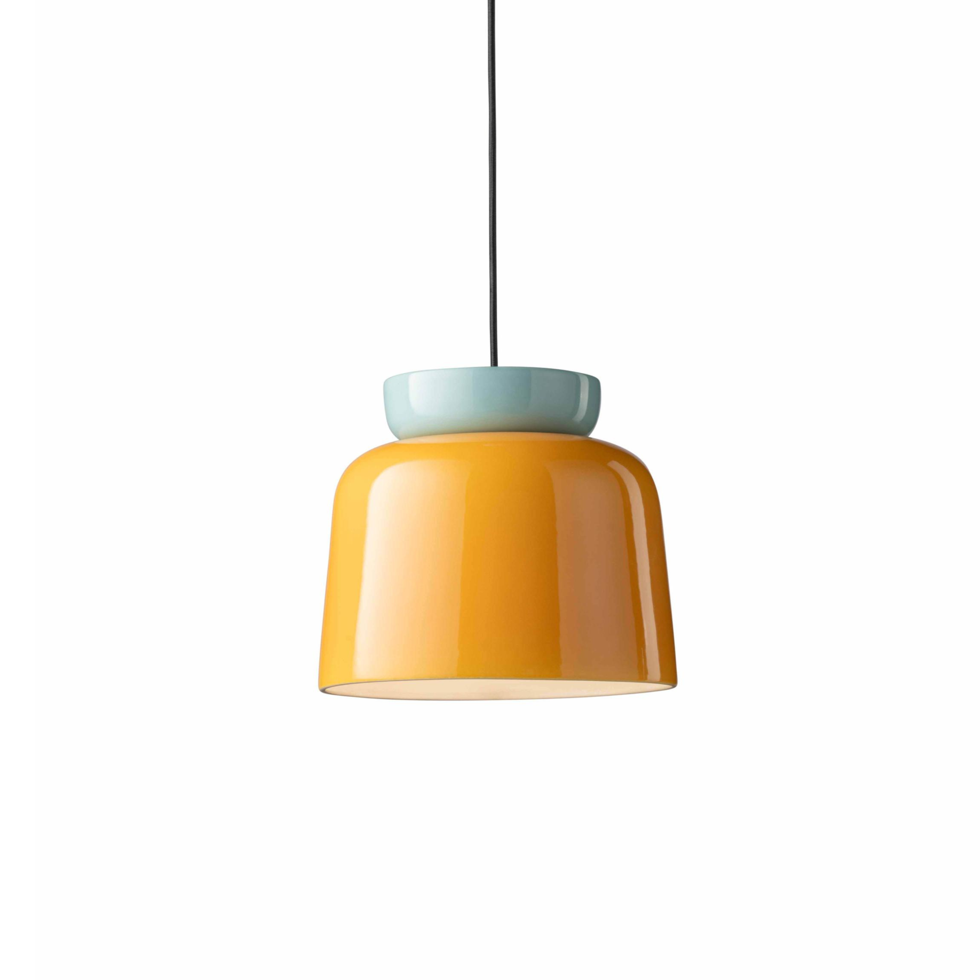 CORCOVADO ceramic pendant lamp yellow with blue