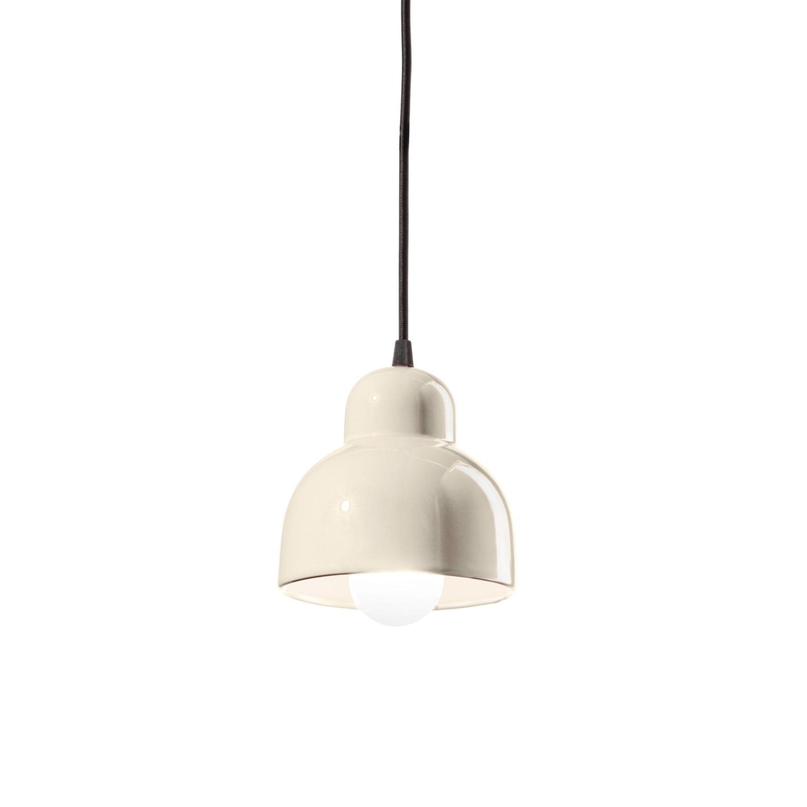 Keramische Pendelleuchte BERIMBAU creme