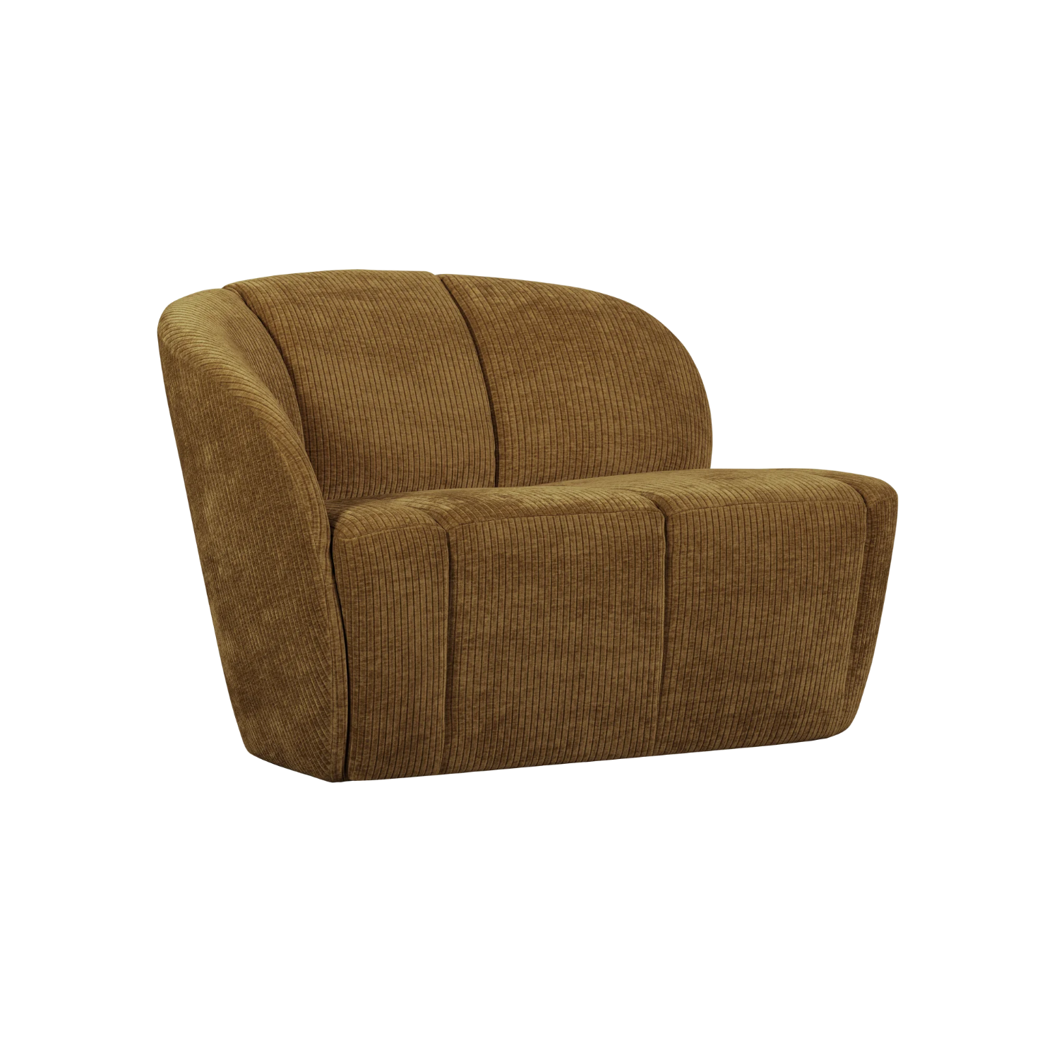 Zweisitzer-Sofa MOJO in dunklem Honigcord