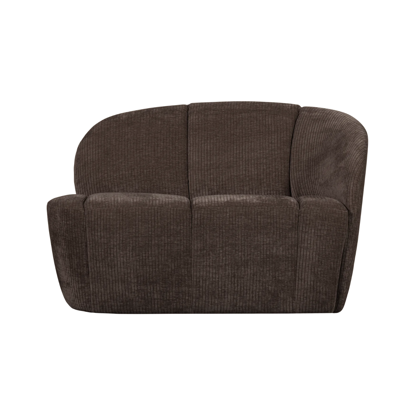 Sofa rechtsseitig 2-sitzig MOJO dunkelbraunes Cord