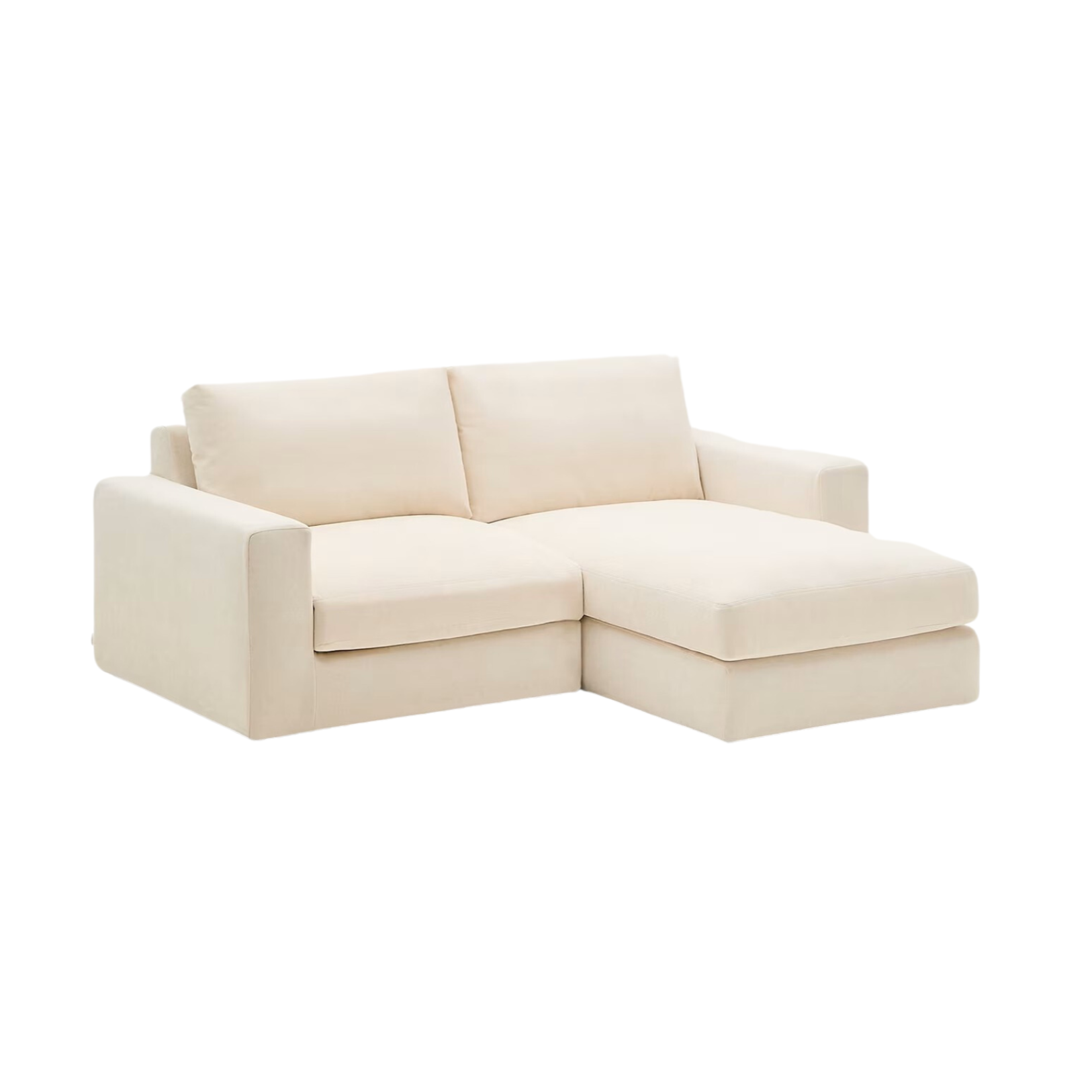 3-seater right-facing corner sofa ALEA ecru chenille