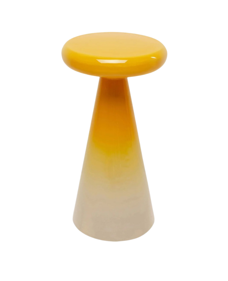 RICI Beistelltisch gelb mit beige