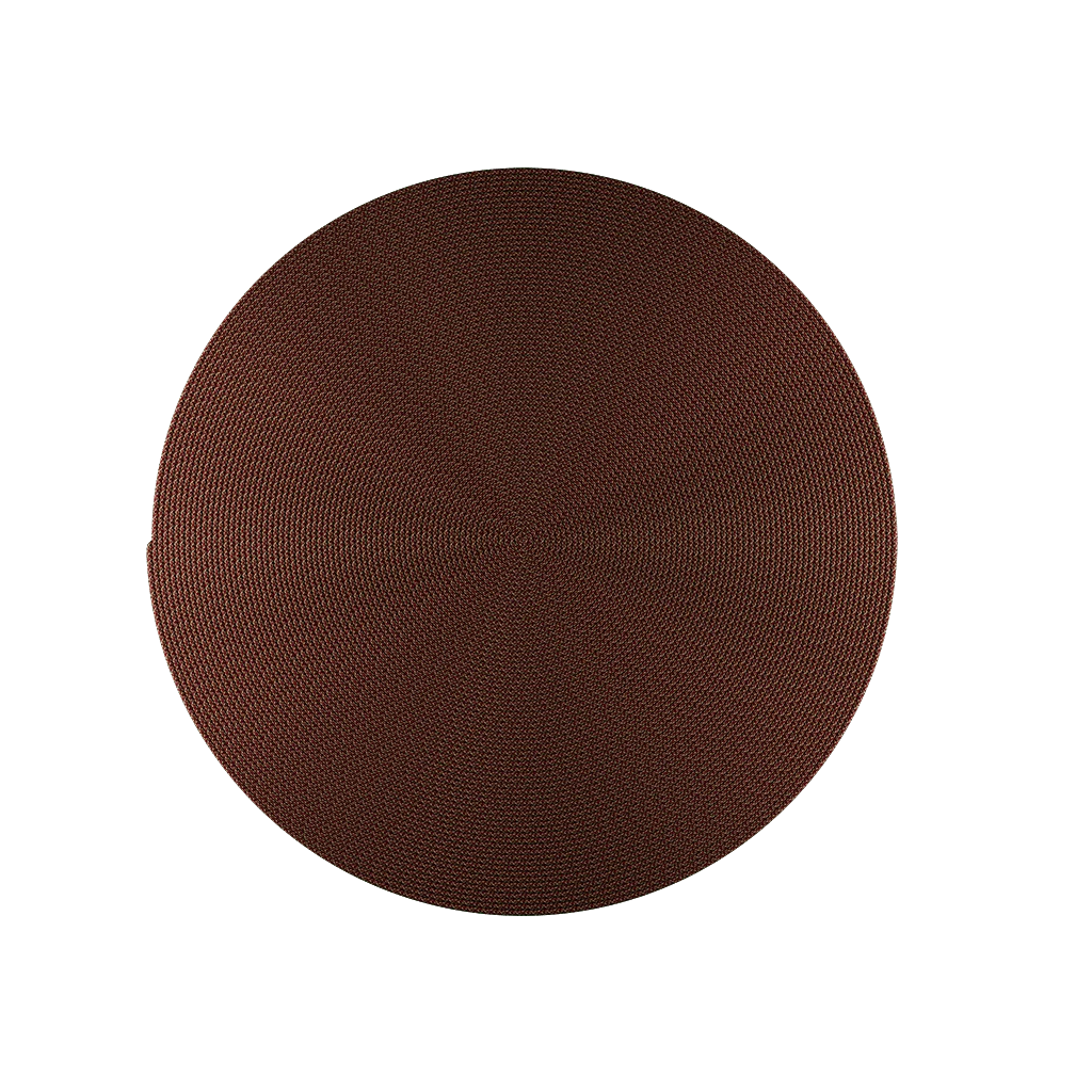 Brown outdoor round rug NAMI