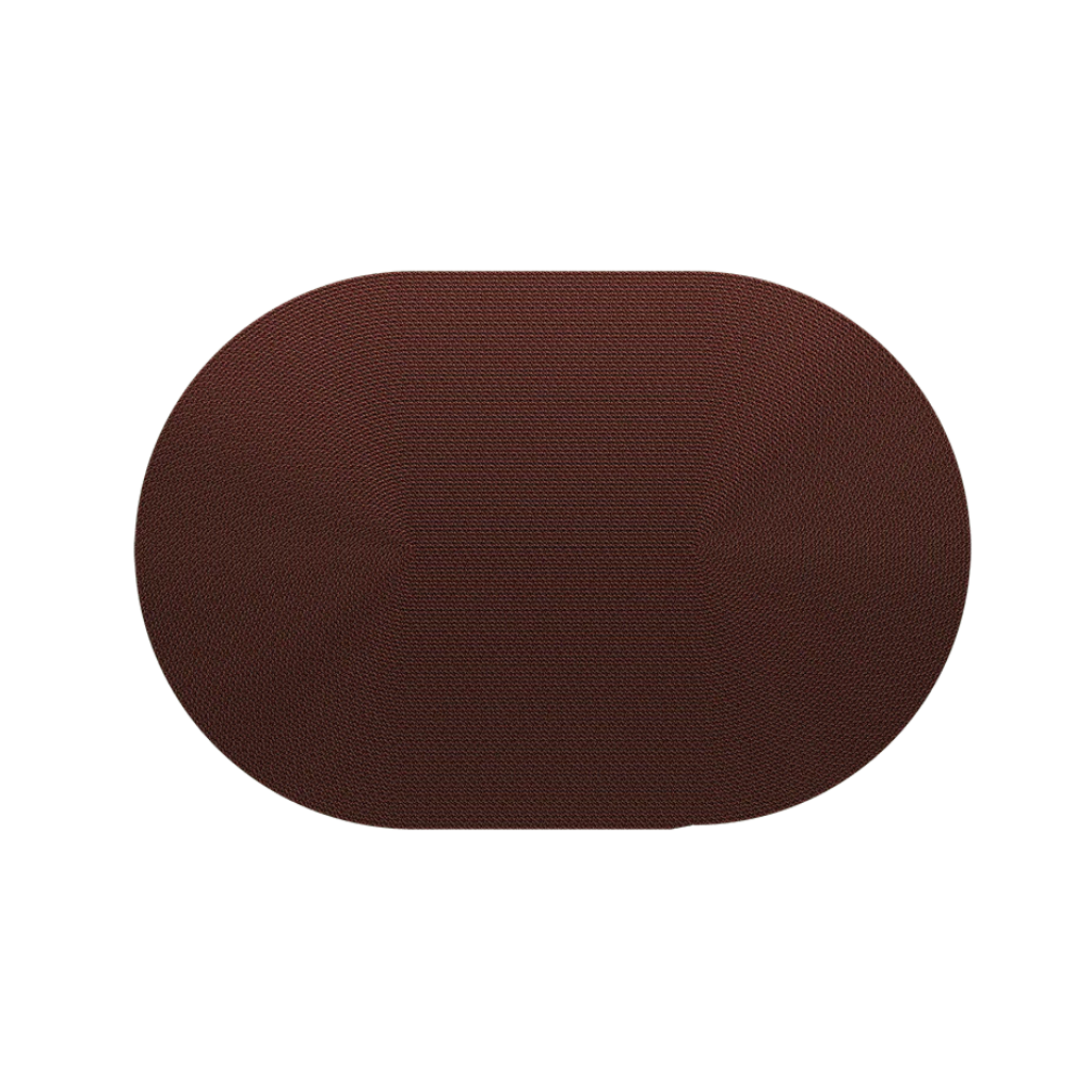 NAMI burgundy outdoor oval rug