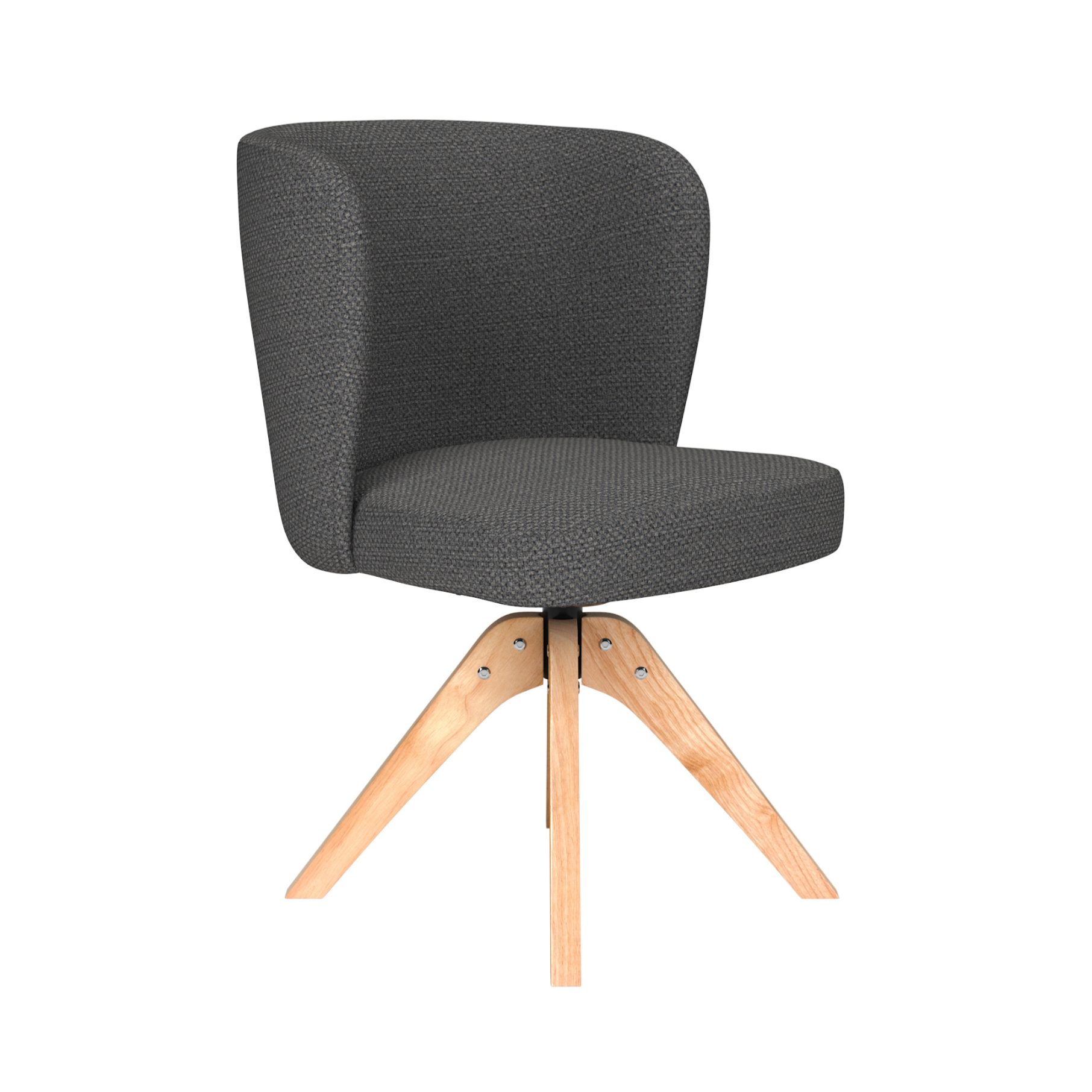 STAN swivel chair gray with wooden base