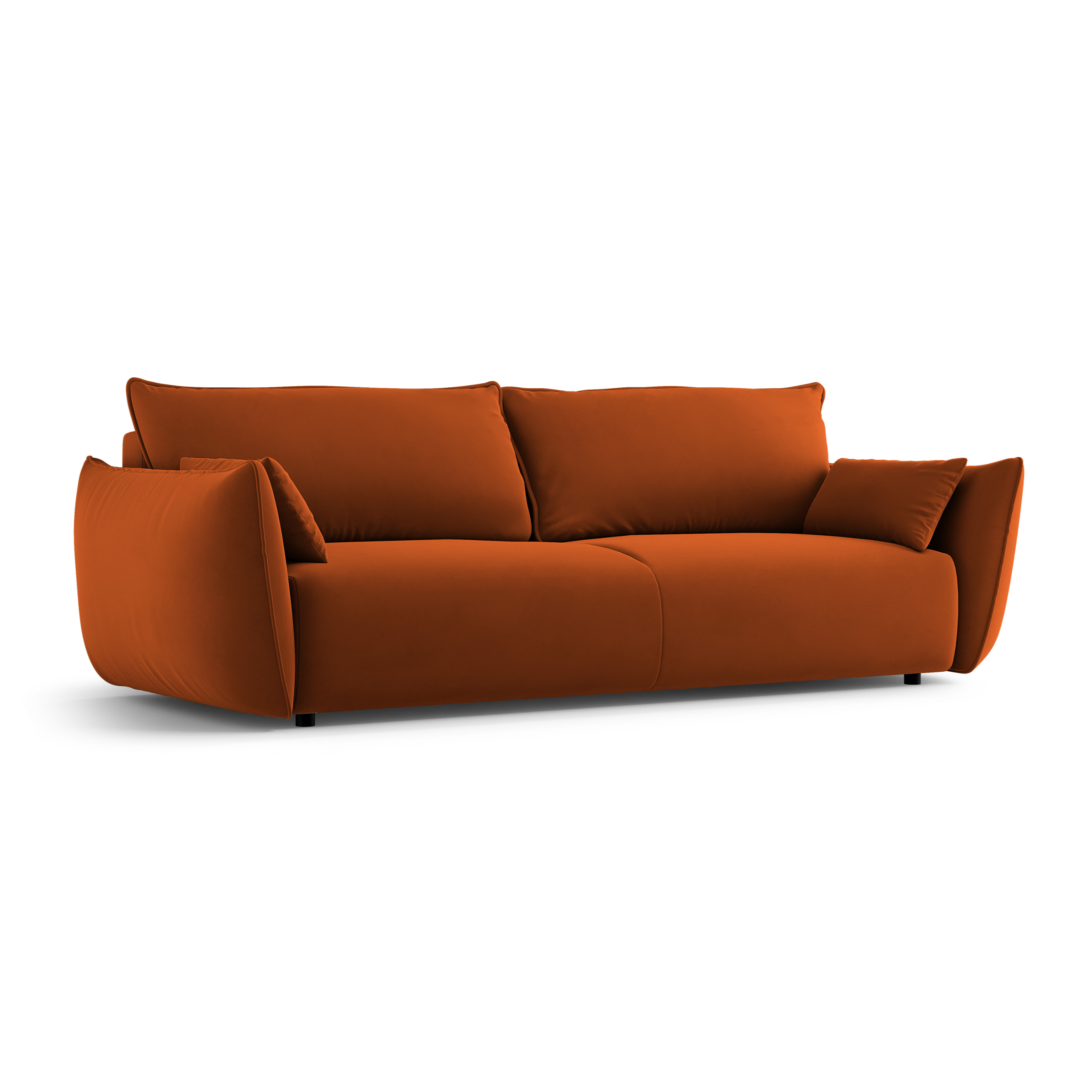 Samtsofa mit Schlaffunktion MATERA Ziegel