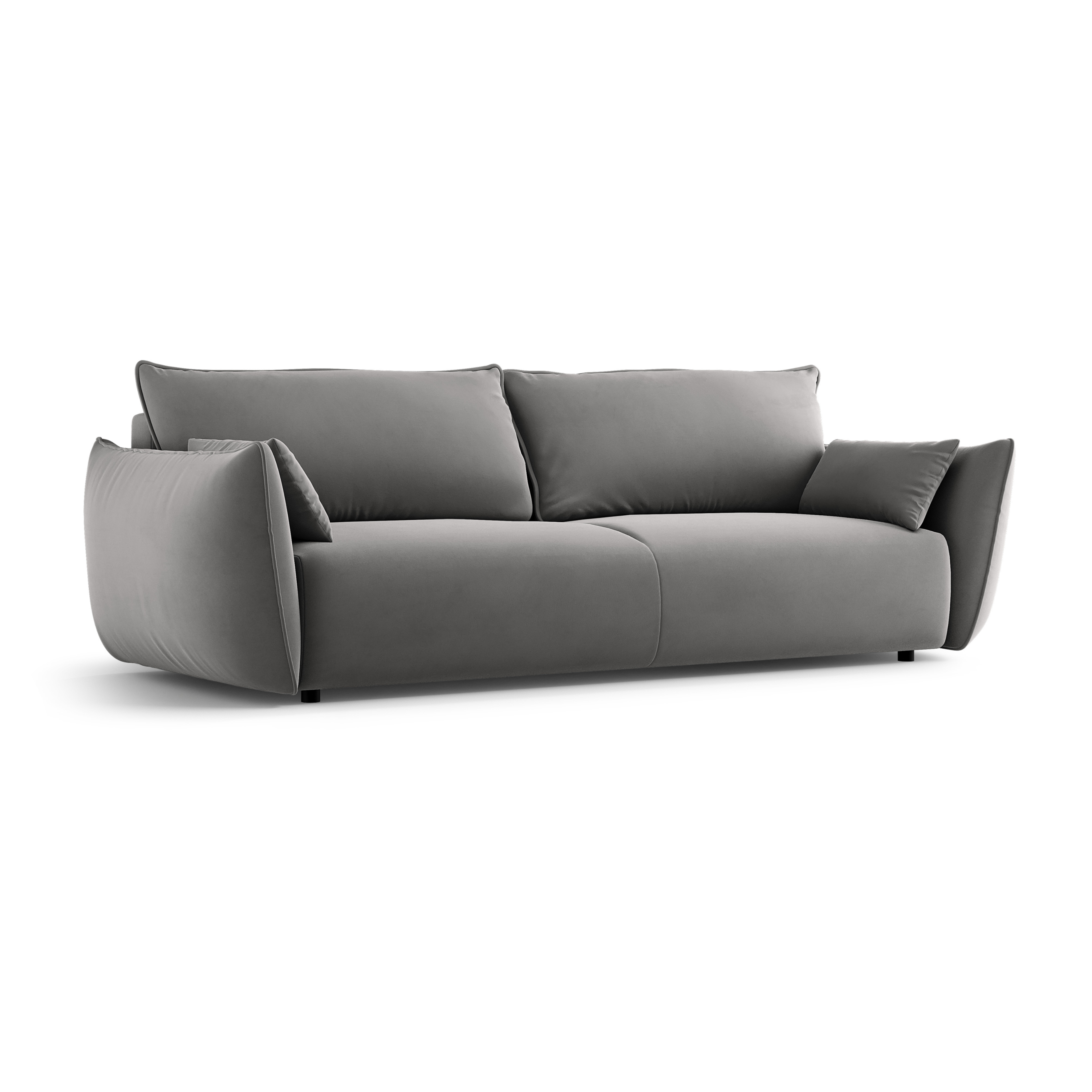 Samtsofa mit Schlaffunktion MATERA grau