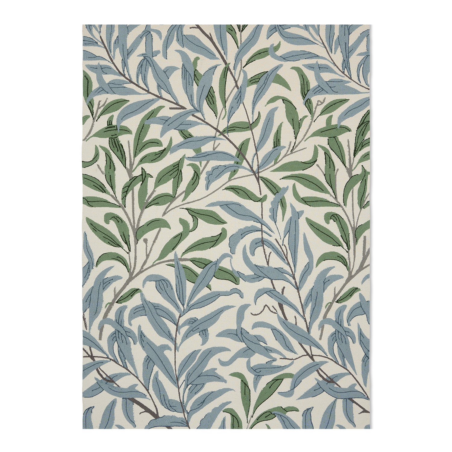 WILLOW BOUGHS LEAFY ARBOUR Outdoor-Teppich grün-blau