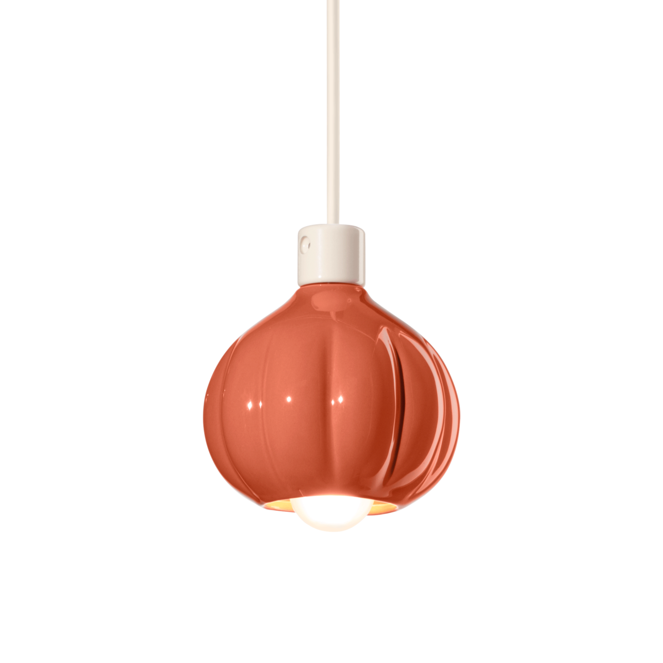 AFOXÉ Keramik-Pendelleuchte orange