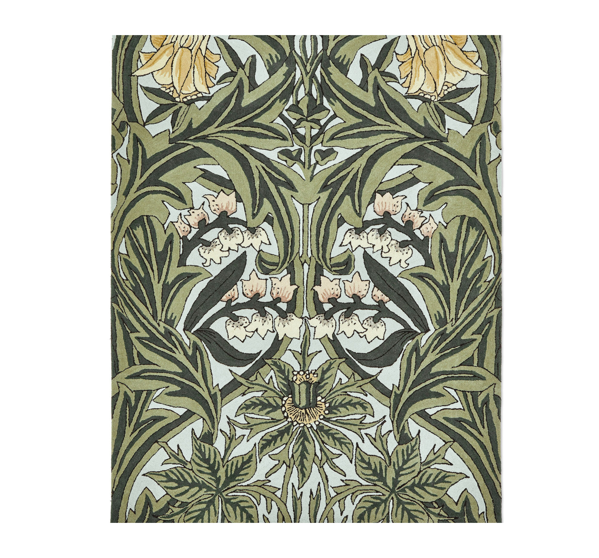 Carpet Morew - Bluebell Leafy Arbour Green