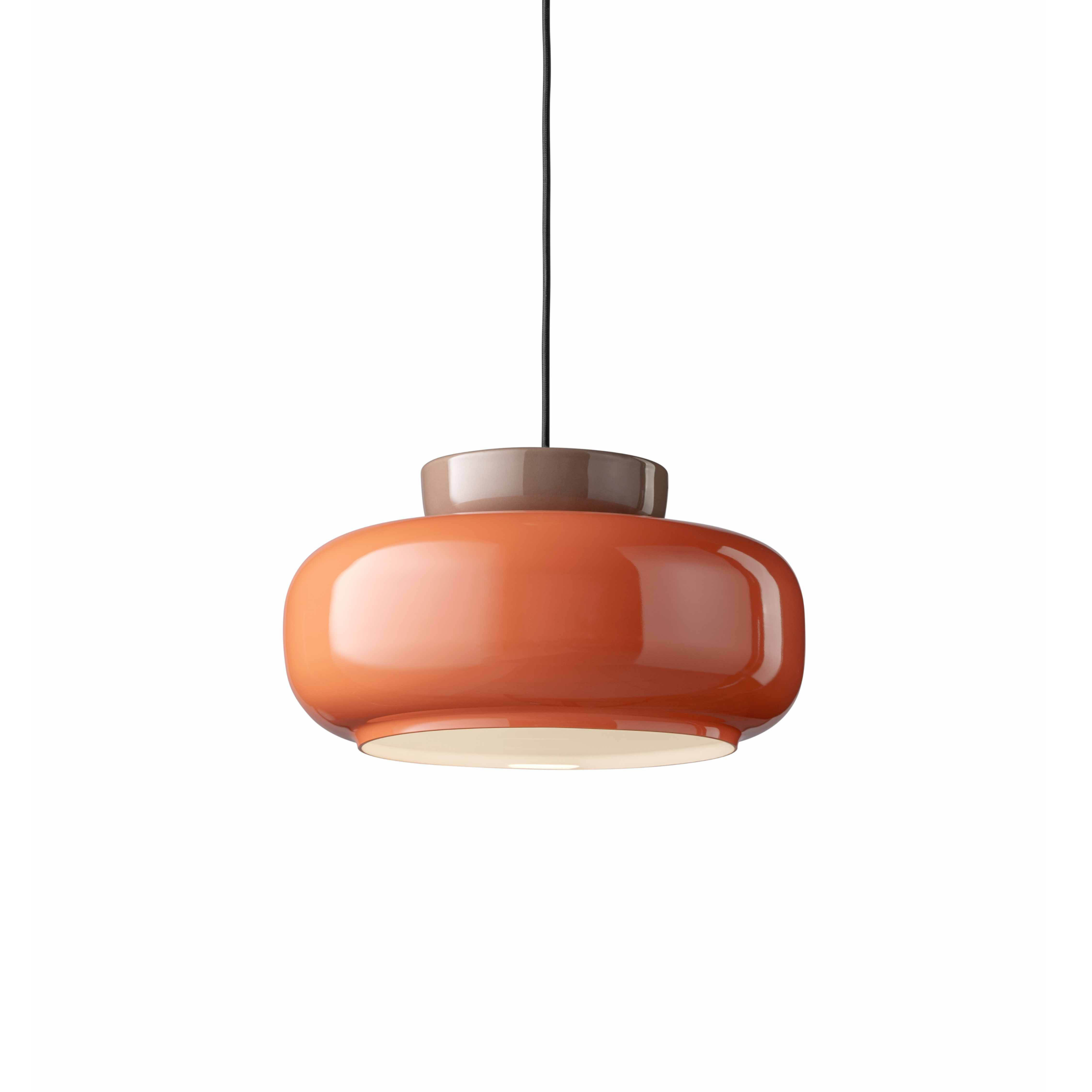 MARACANÀ orange ceramic pendant lamp with mocha