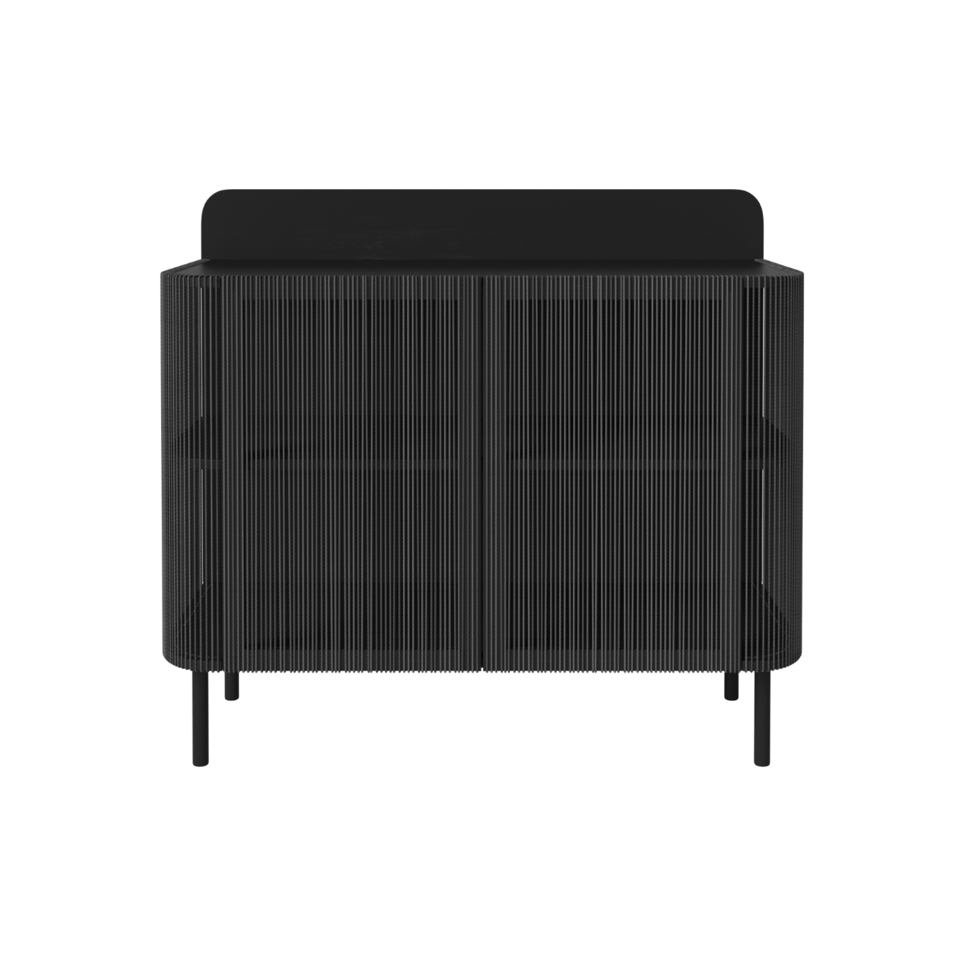 DJ -Konsolenkabel schwarzes Eichenholz Holz