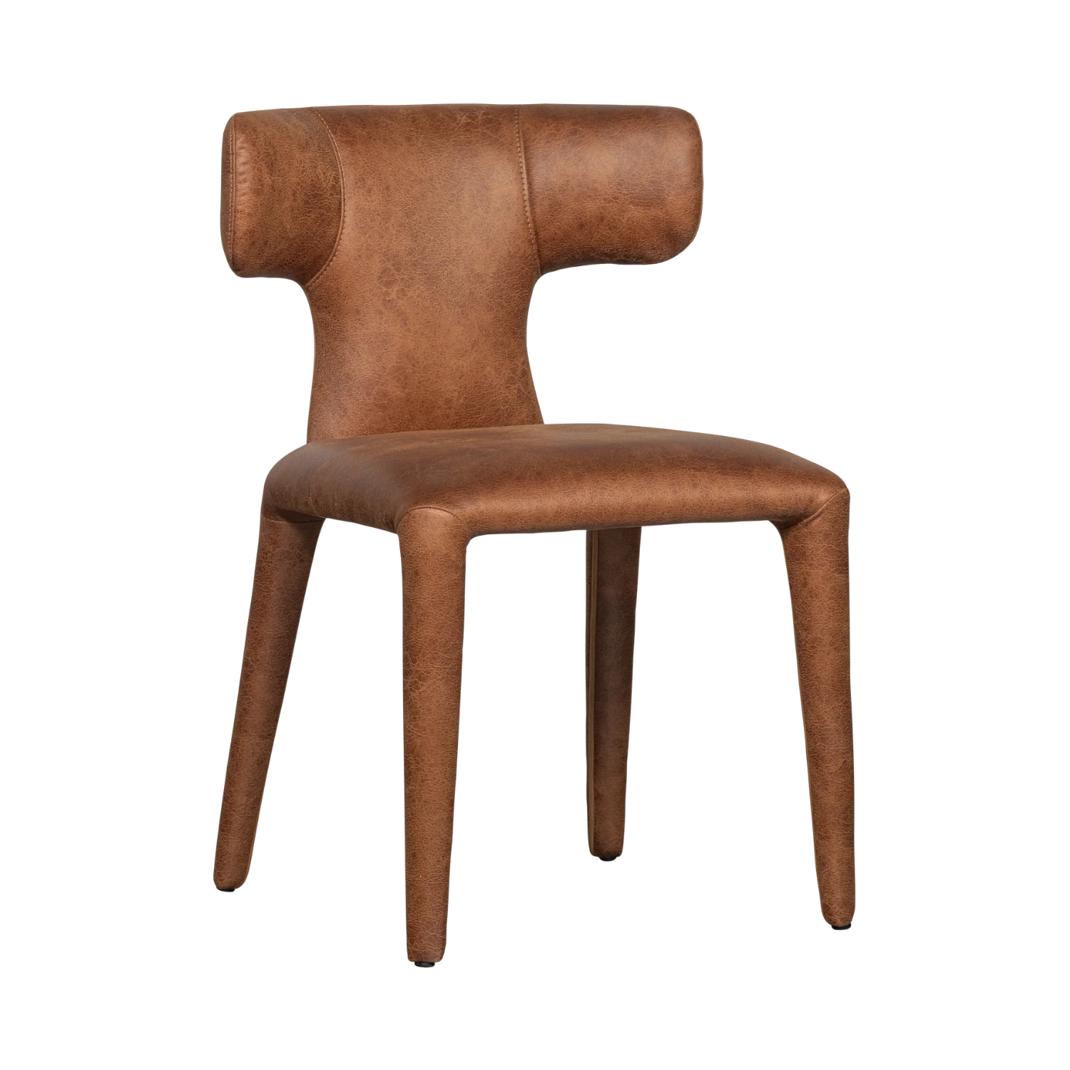 PERMIT Chair brown eco-leather