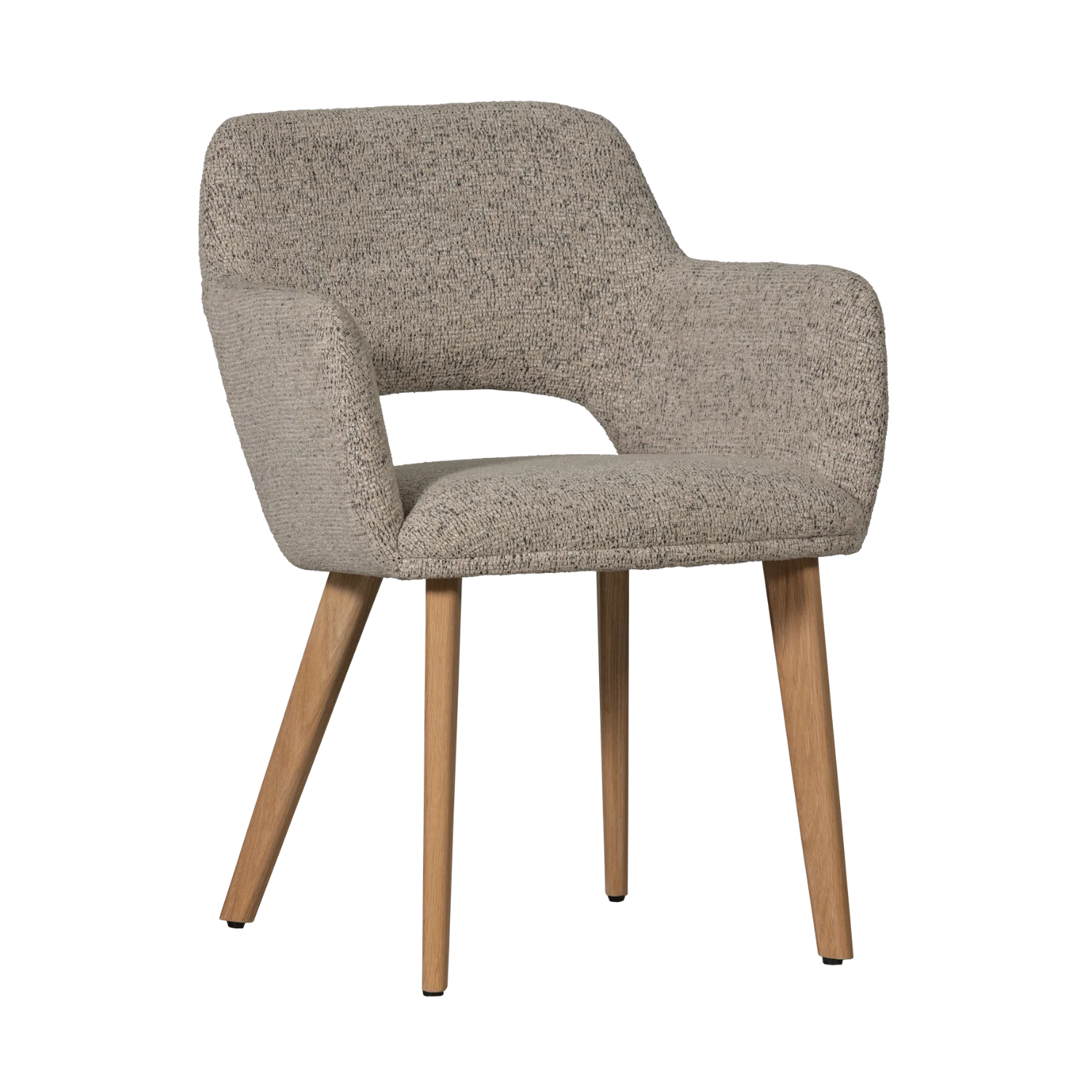 Stuhl MURAT grau-beige mit Eichenbasis