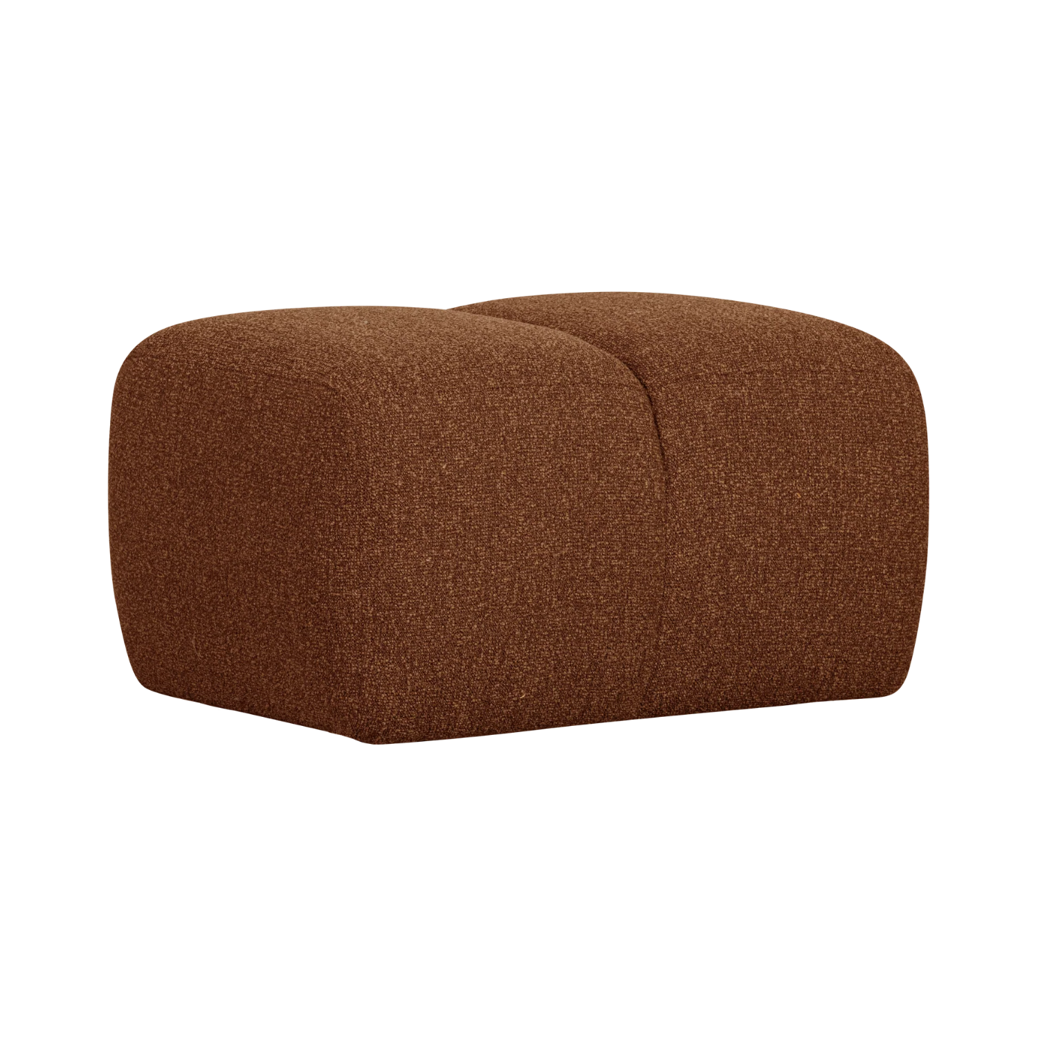 MOJO pouf in brown bouclé