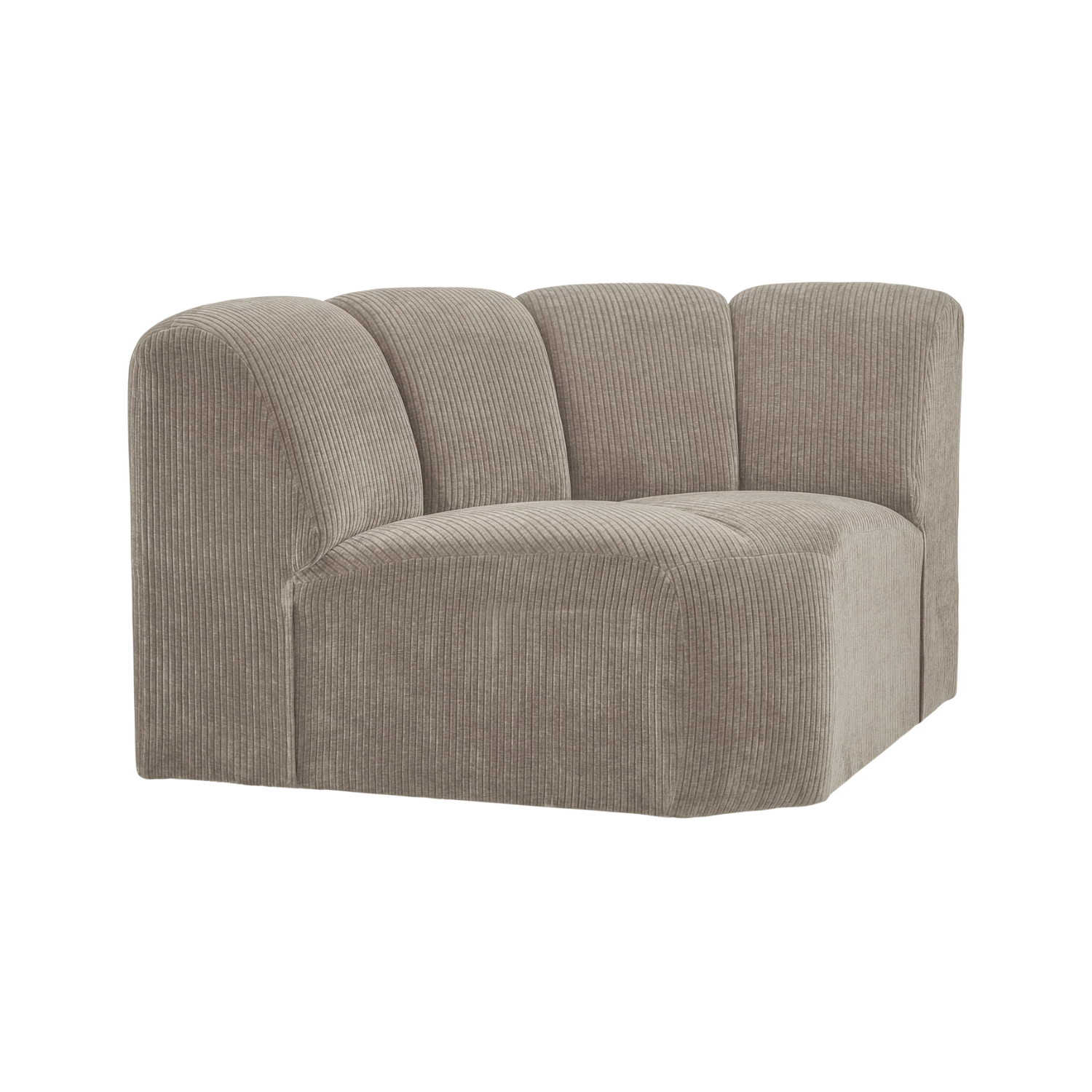 Modulares Sofa MOJO - Eckelement in dunkelbeigem Cord