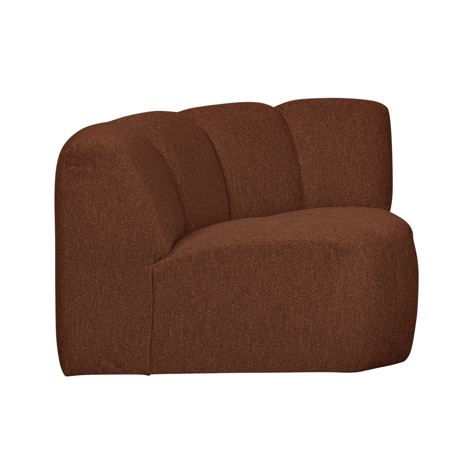Modulares Sofa MOJO - braunes Bouclé-Eckelement