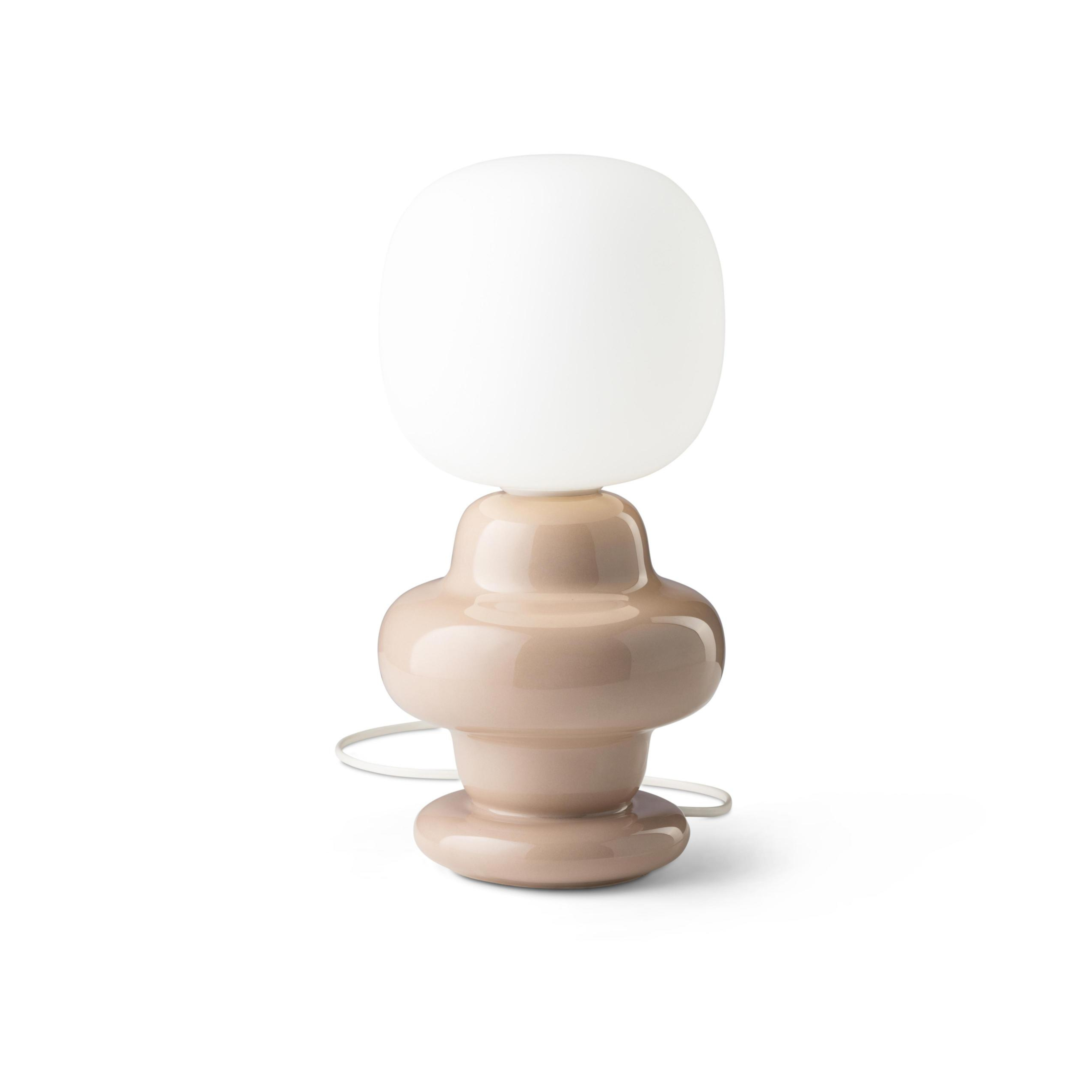 Keramik-Tischlampe COPACABANA beige