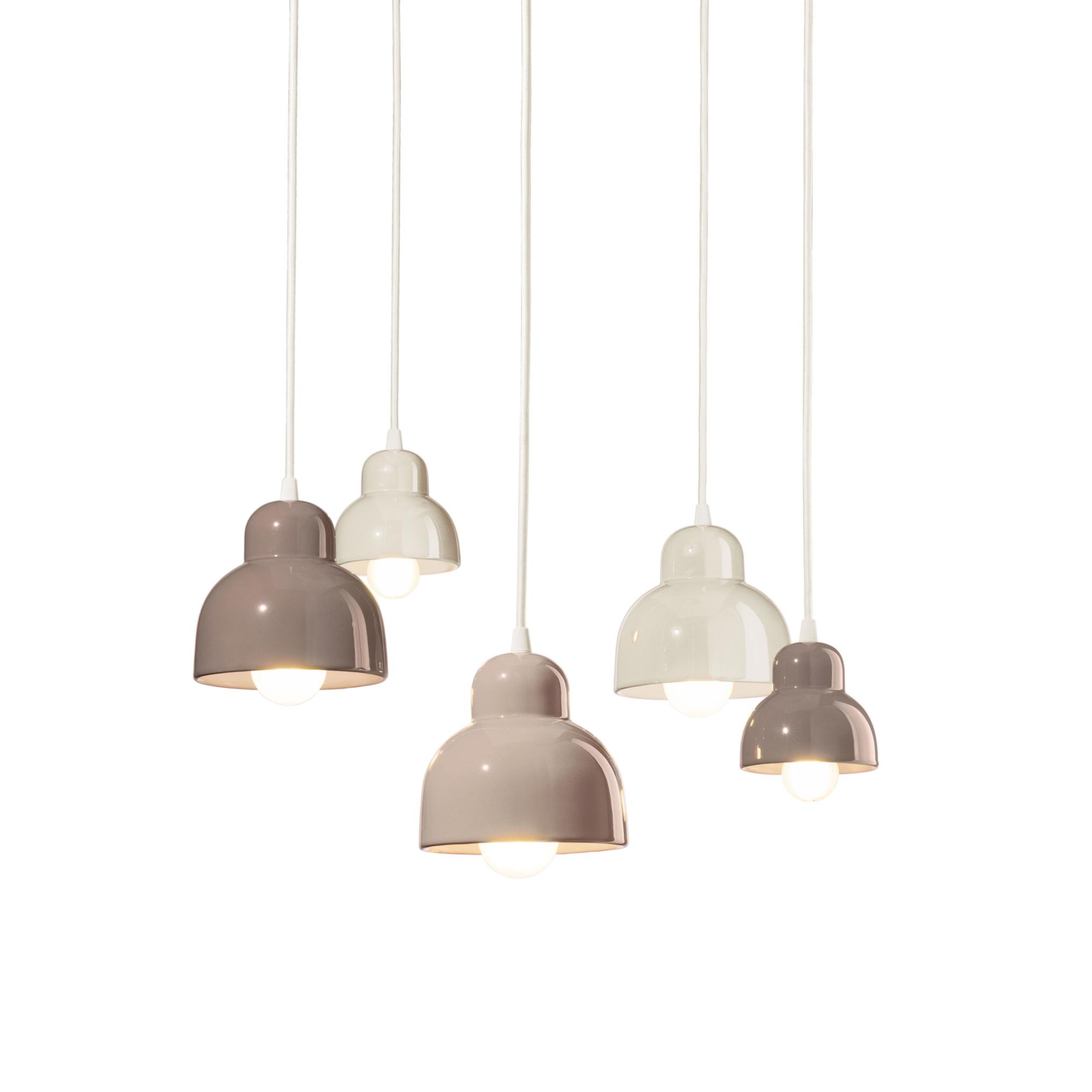 Keramikleuchter BERIMBAU MIX creme mit mokka und beige