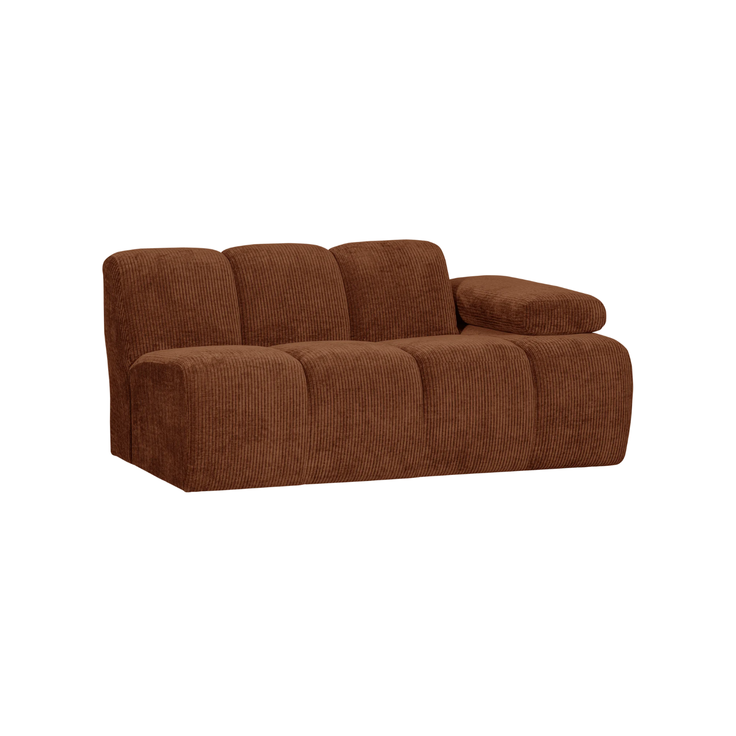 MOJO modular sofa - 1.5-seater right-hand brown corduroy element