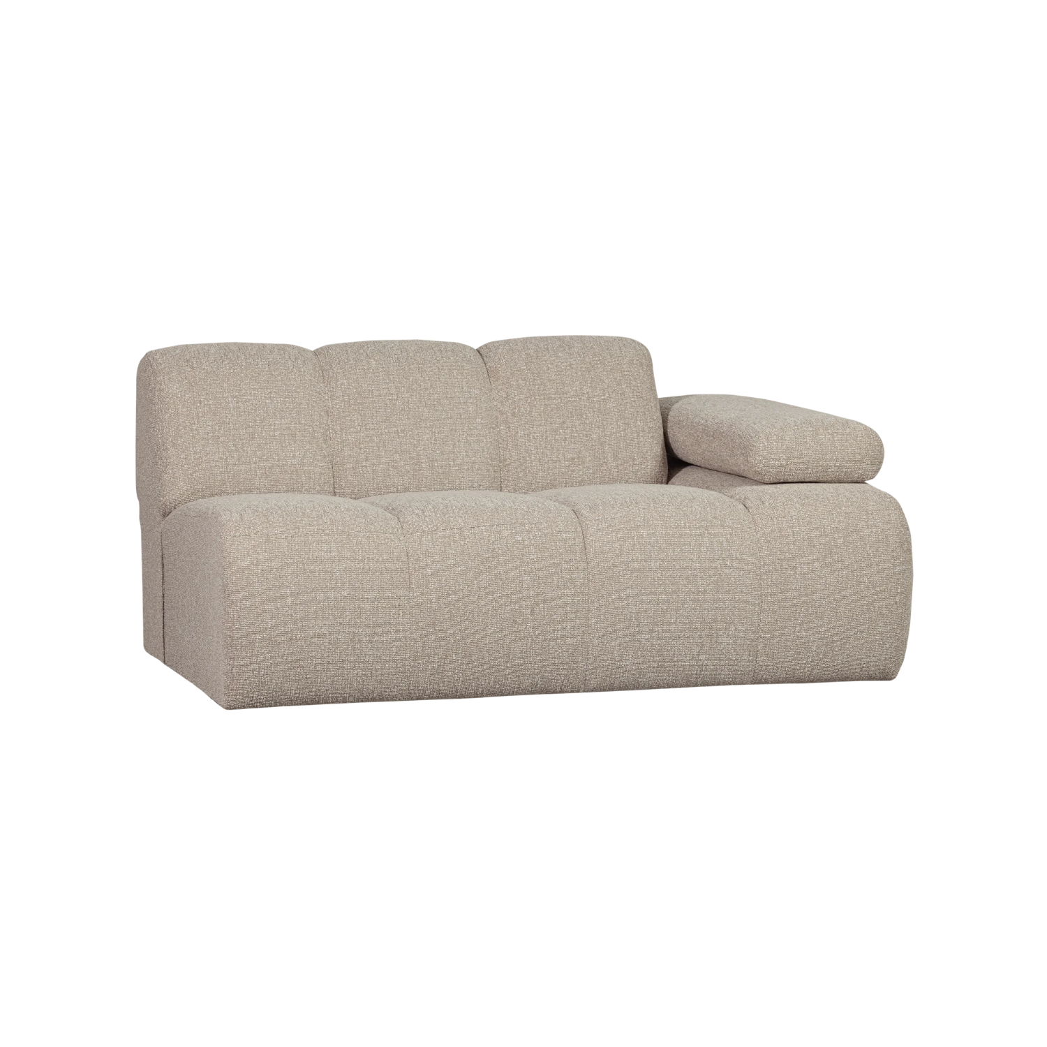 MOJO modular sofa - 1.5-seater right-hand beige mélange bouclé element