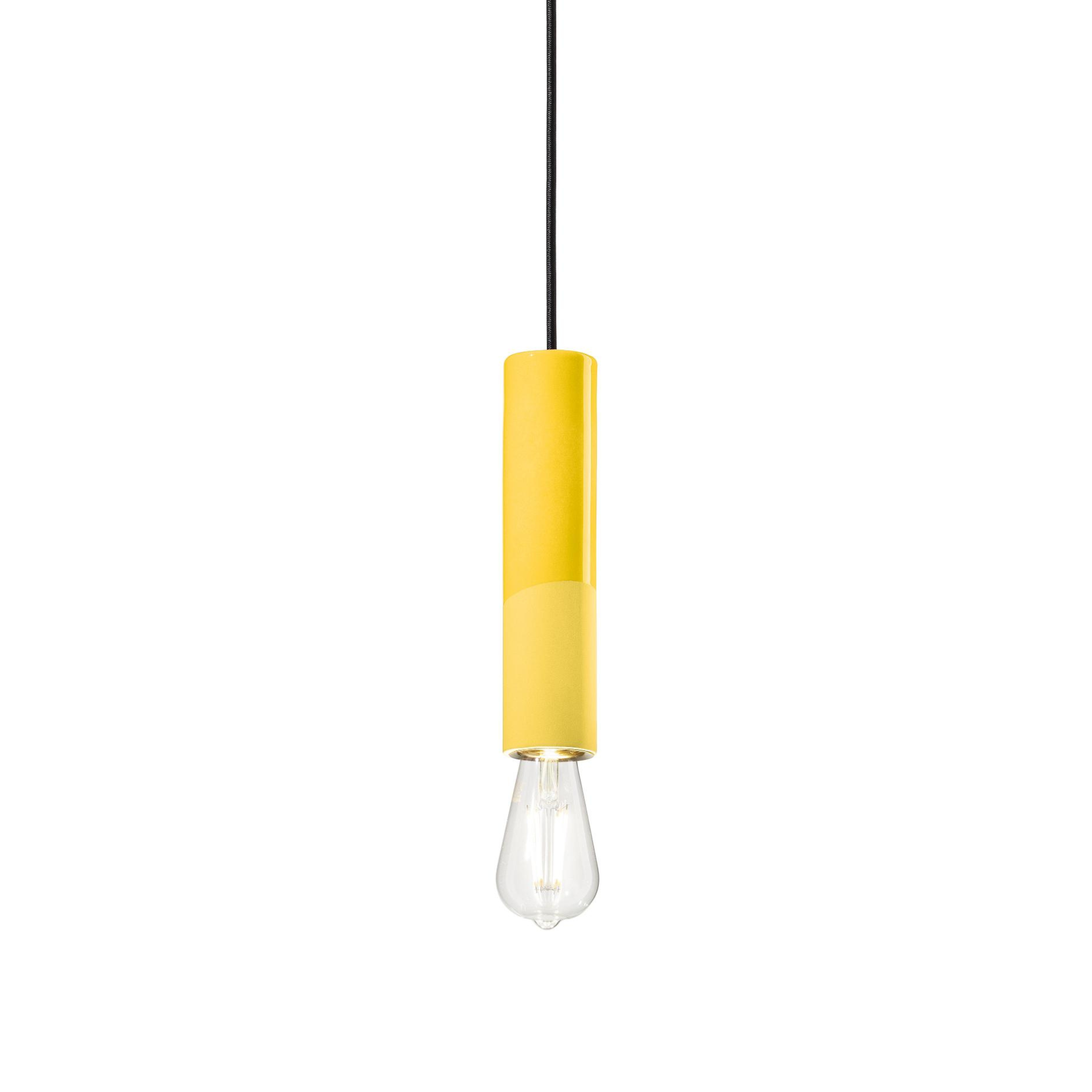 Ceramic pendant lamp PI yellow