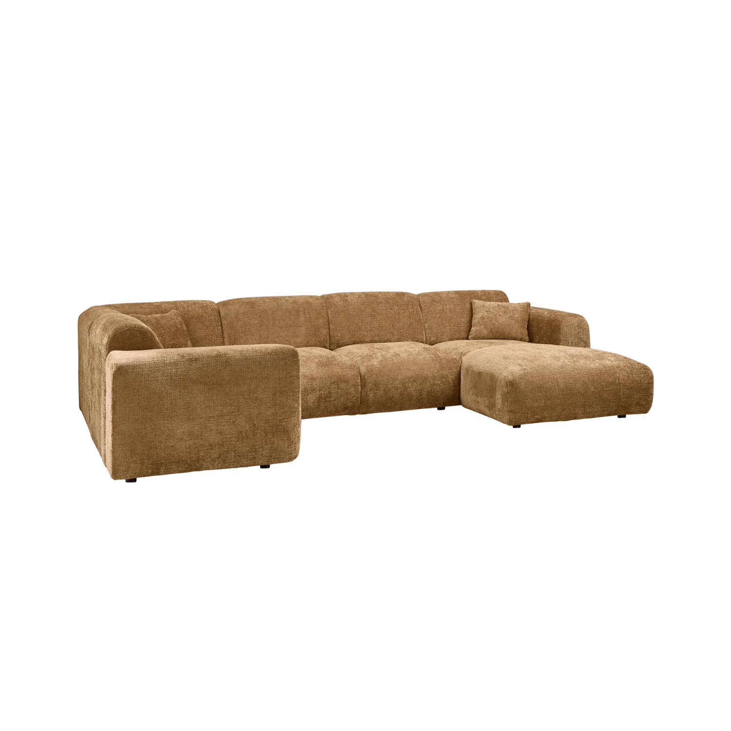 Panorama-Ecksofa links CLOUD honigfarben