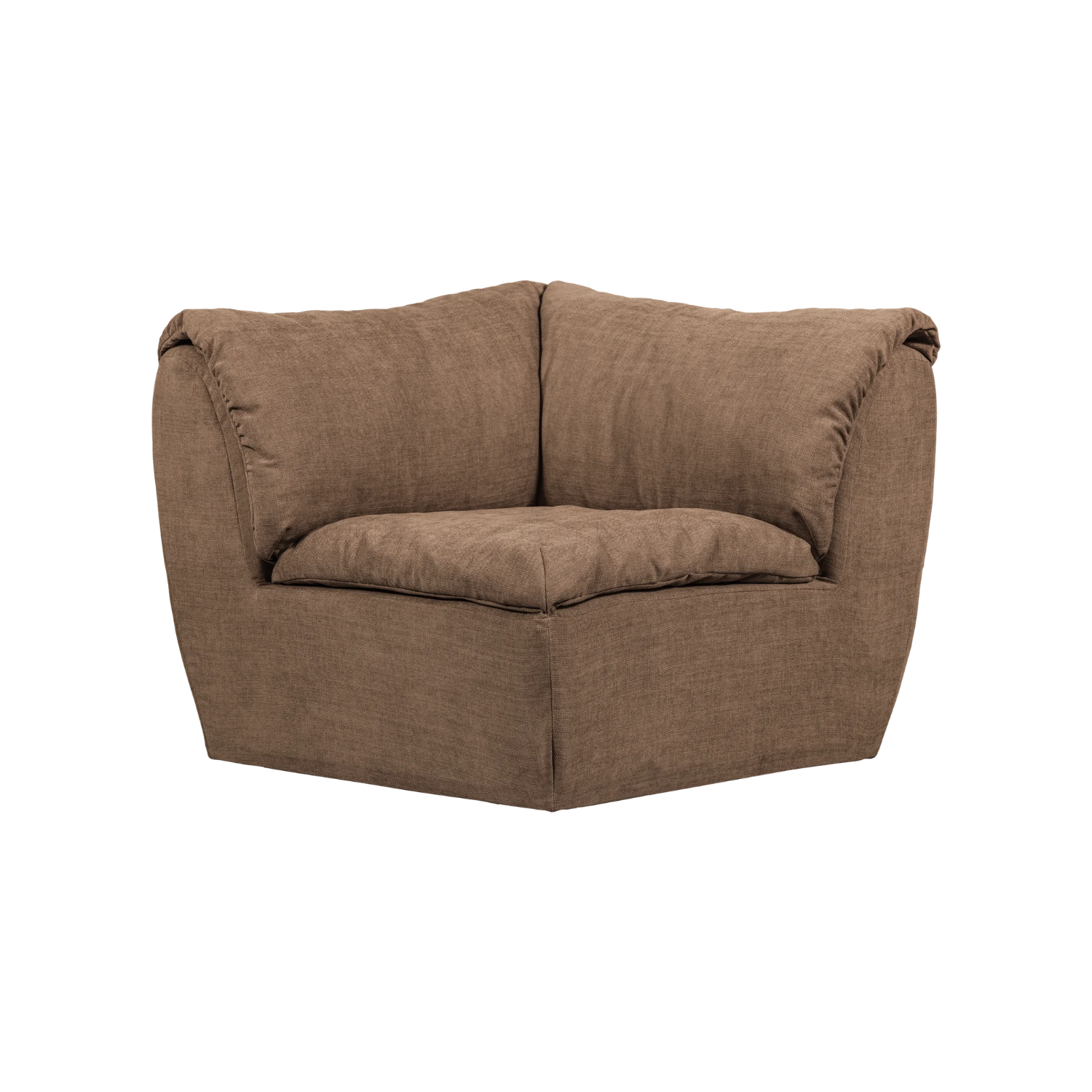 Modulares Sofa BAGGY - braunes Eckelement