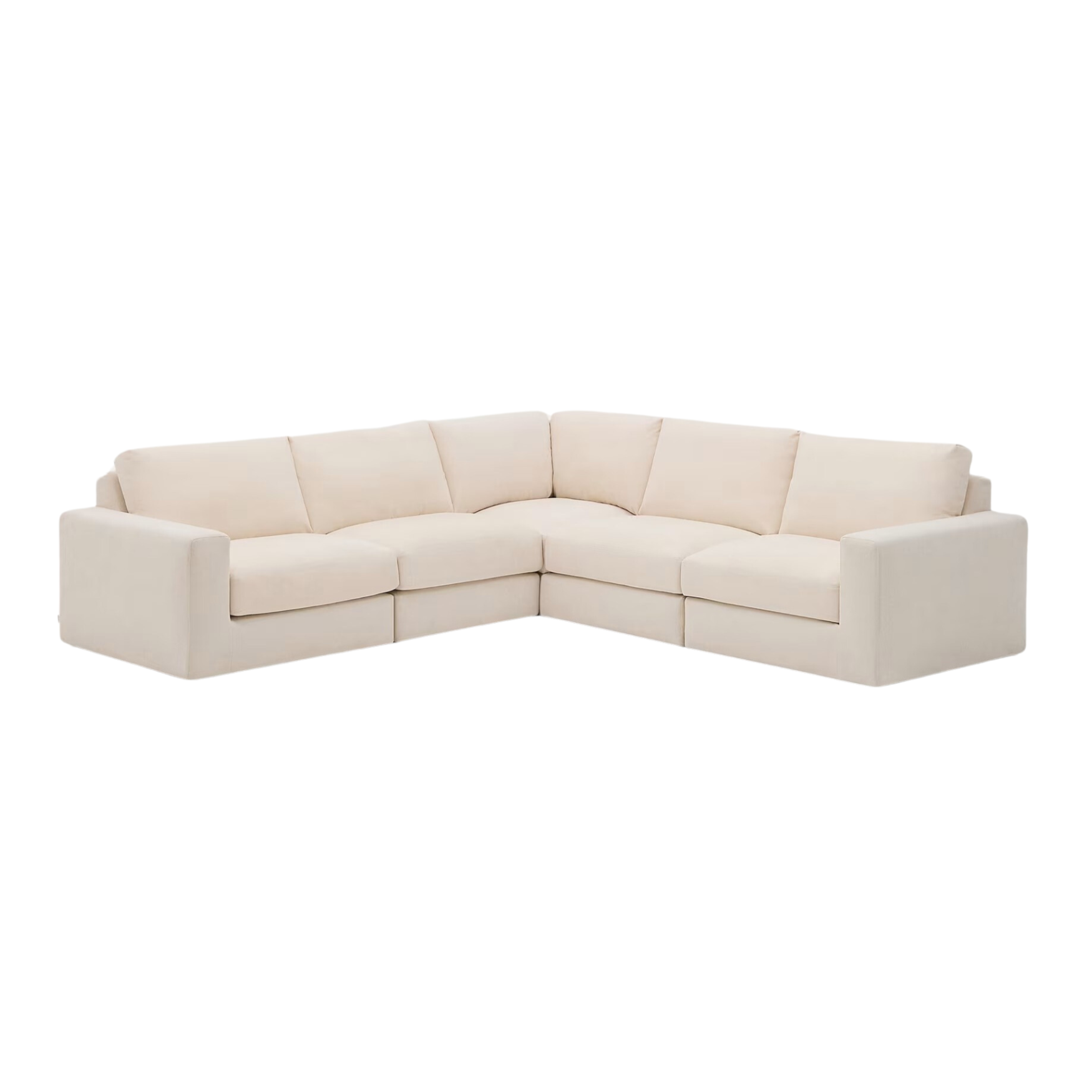 Alea ecru chenille corner sofa