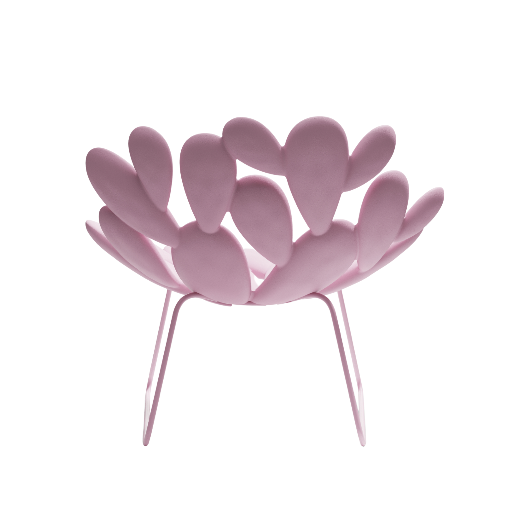 Light Pink FILICUDI Garden Armchair with Sled Base