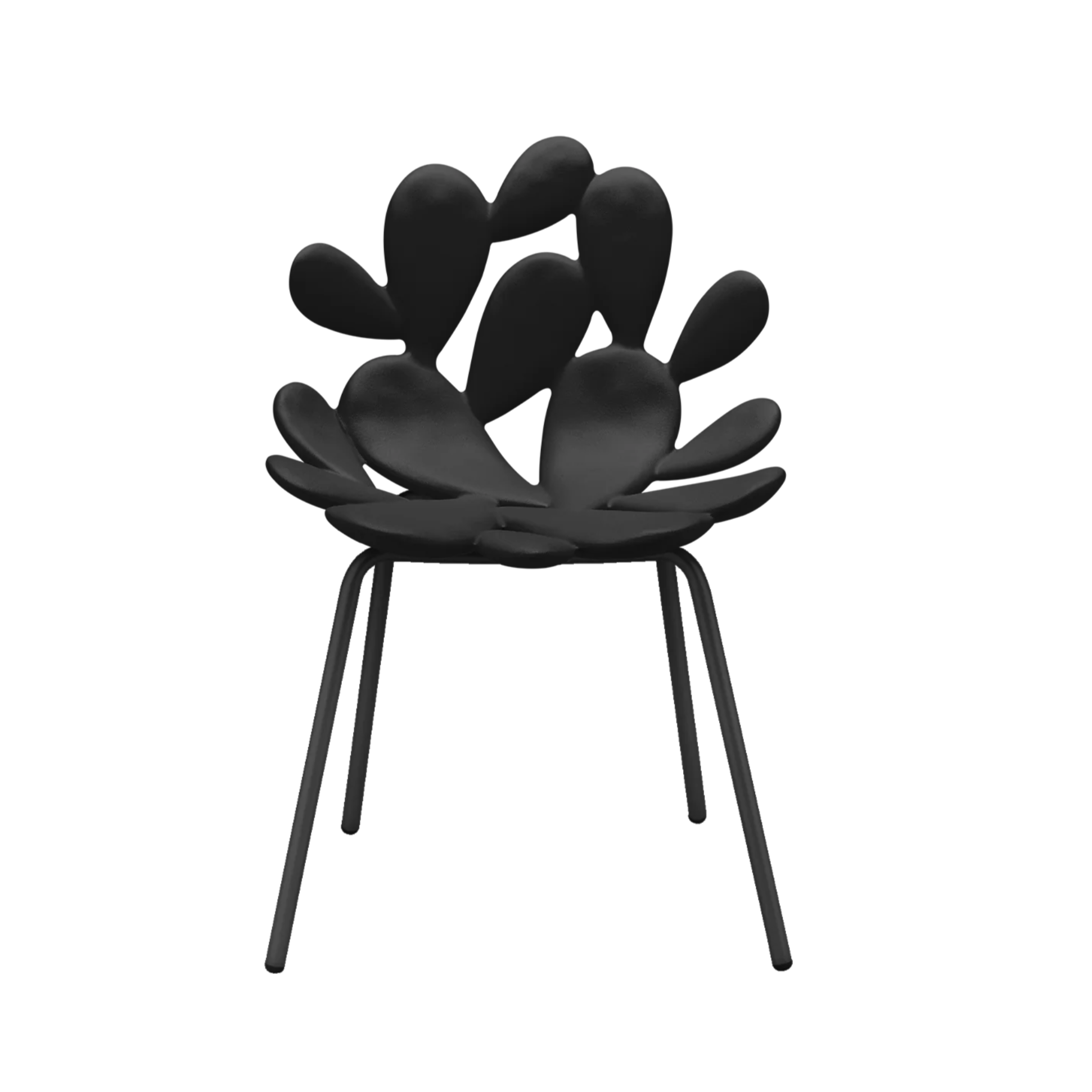 FILICUDI schwarzes Gartenstuhl-Set