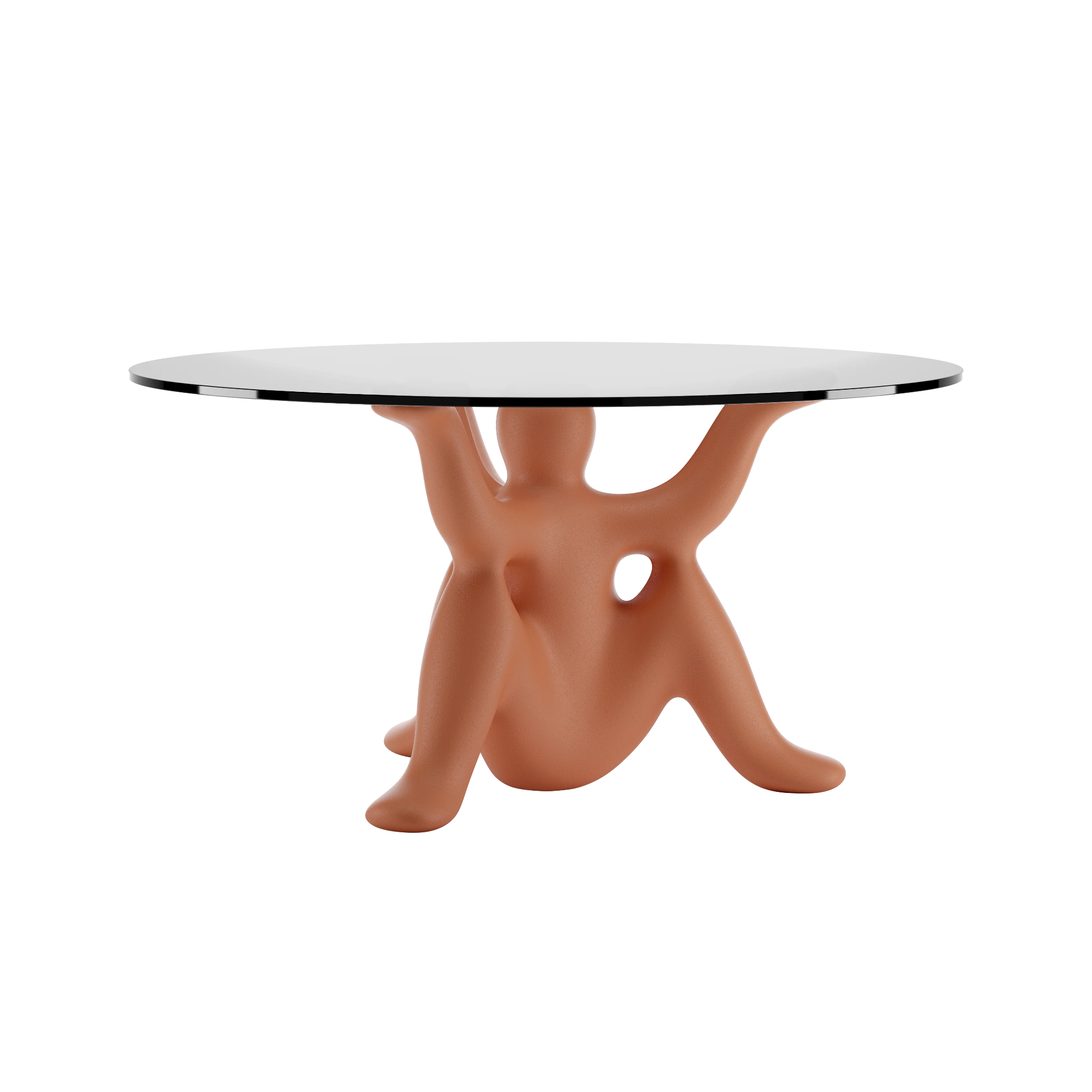 Runder Tisch HELPYOURSELF Terrakotta