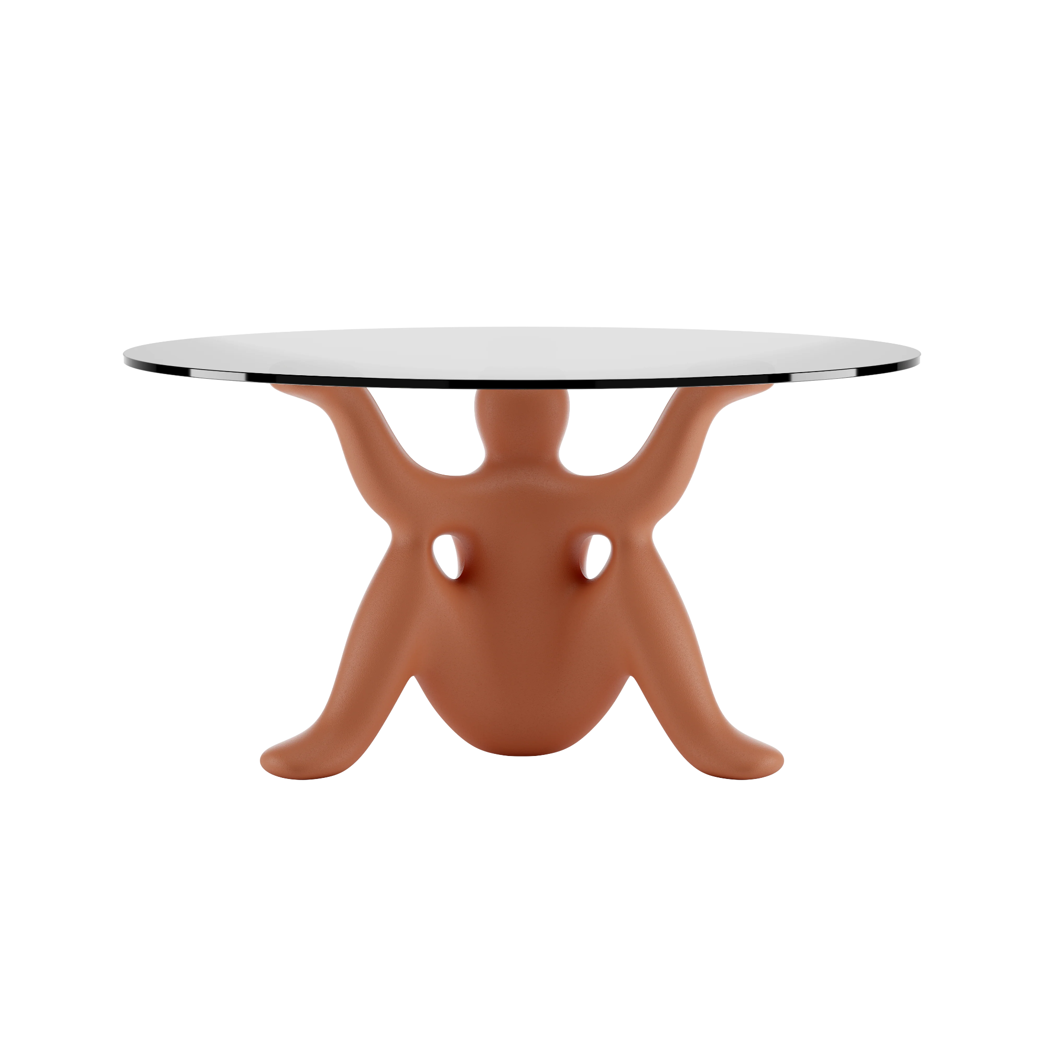 Runder Tisch HELPYOURSELF Terrakotta