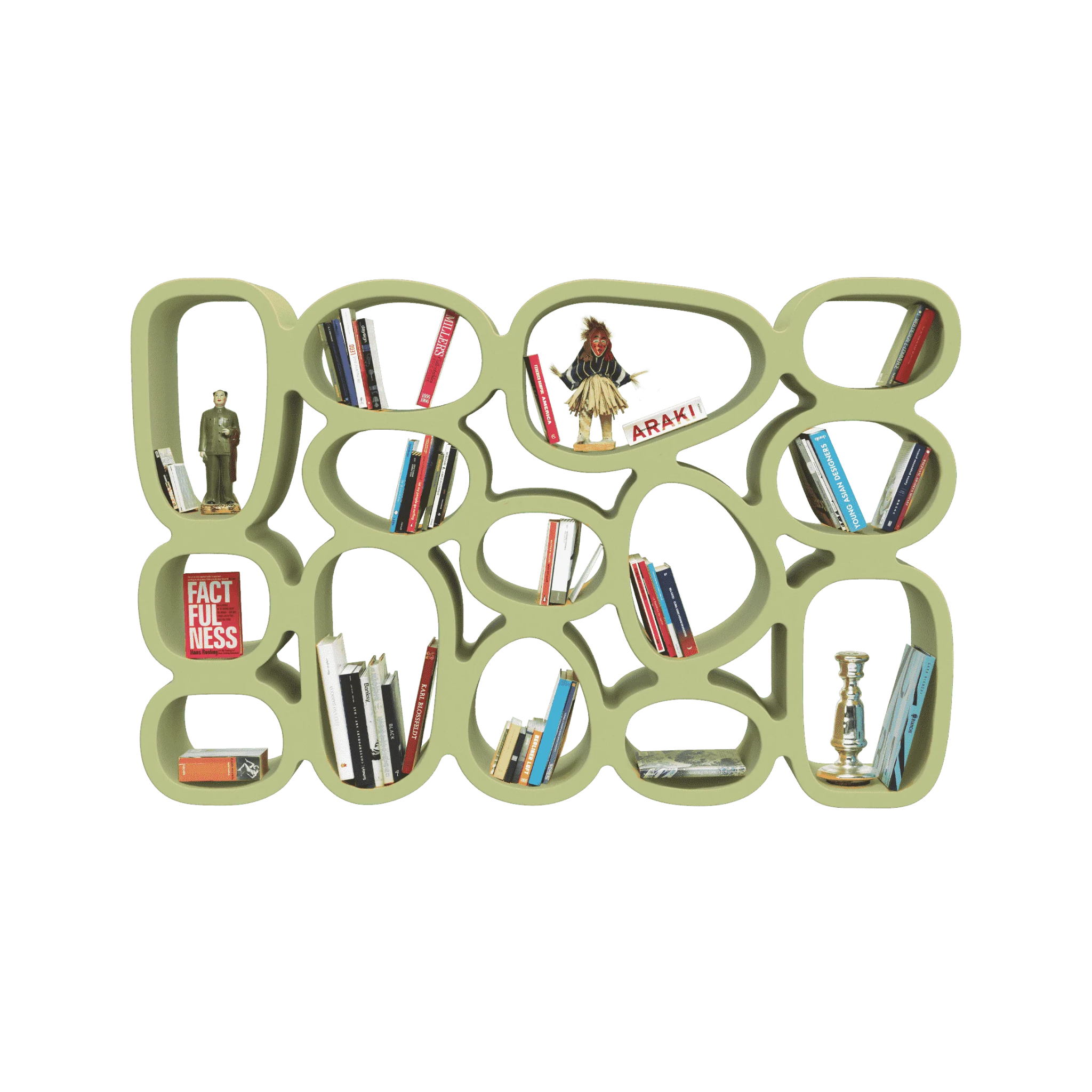 KOIBUCHI grünes Bücherregal