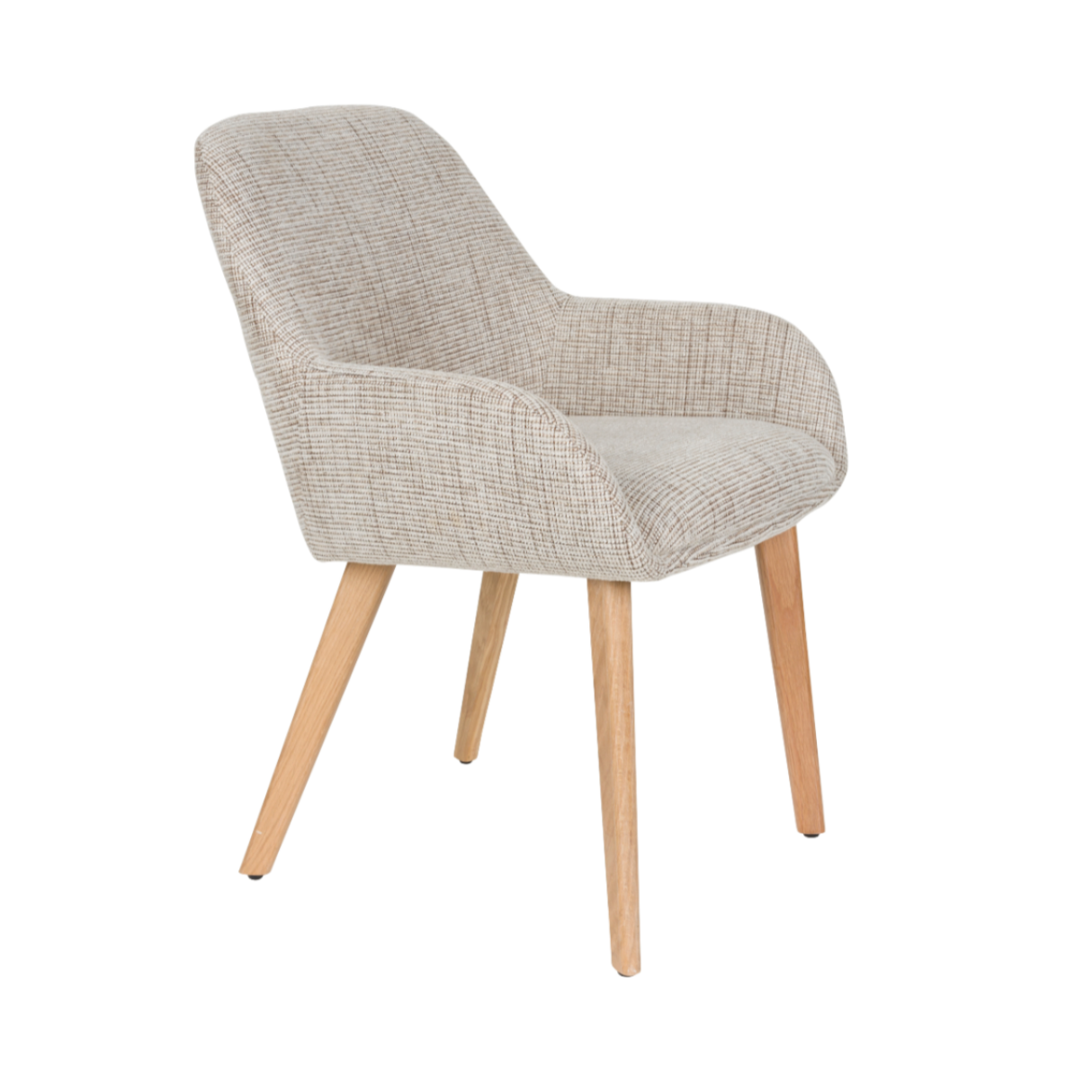 Stuhl LOUA beige mit Holzgestell