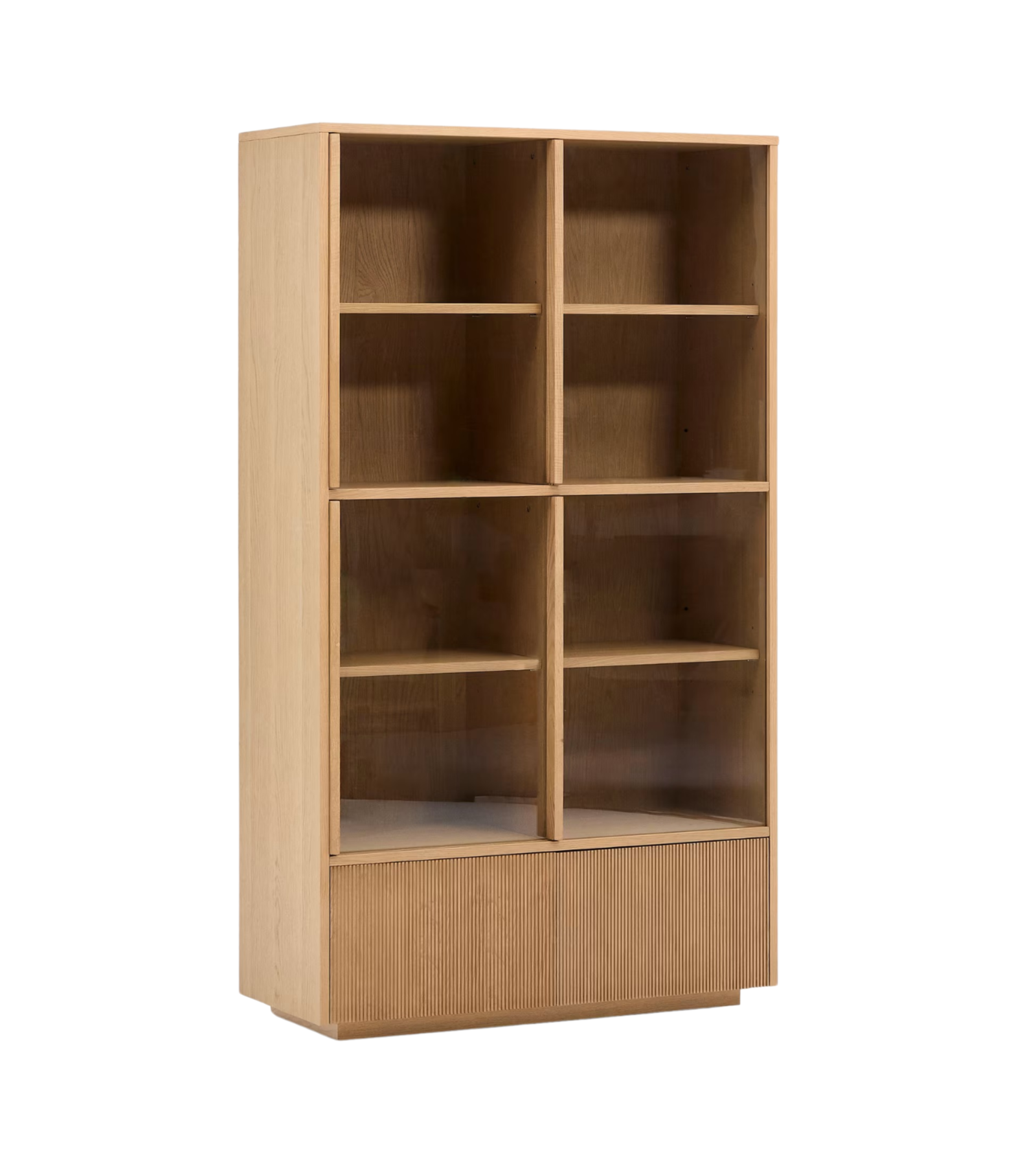 Helvine Oak Veneer Display Cabinet
