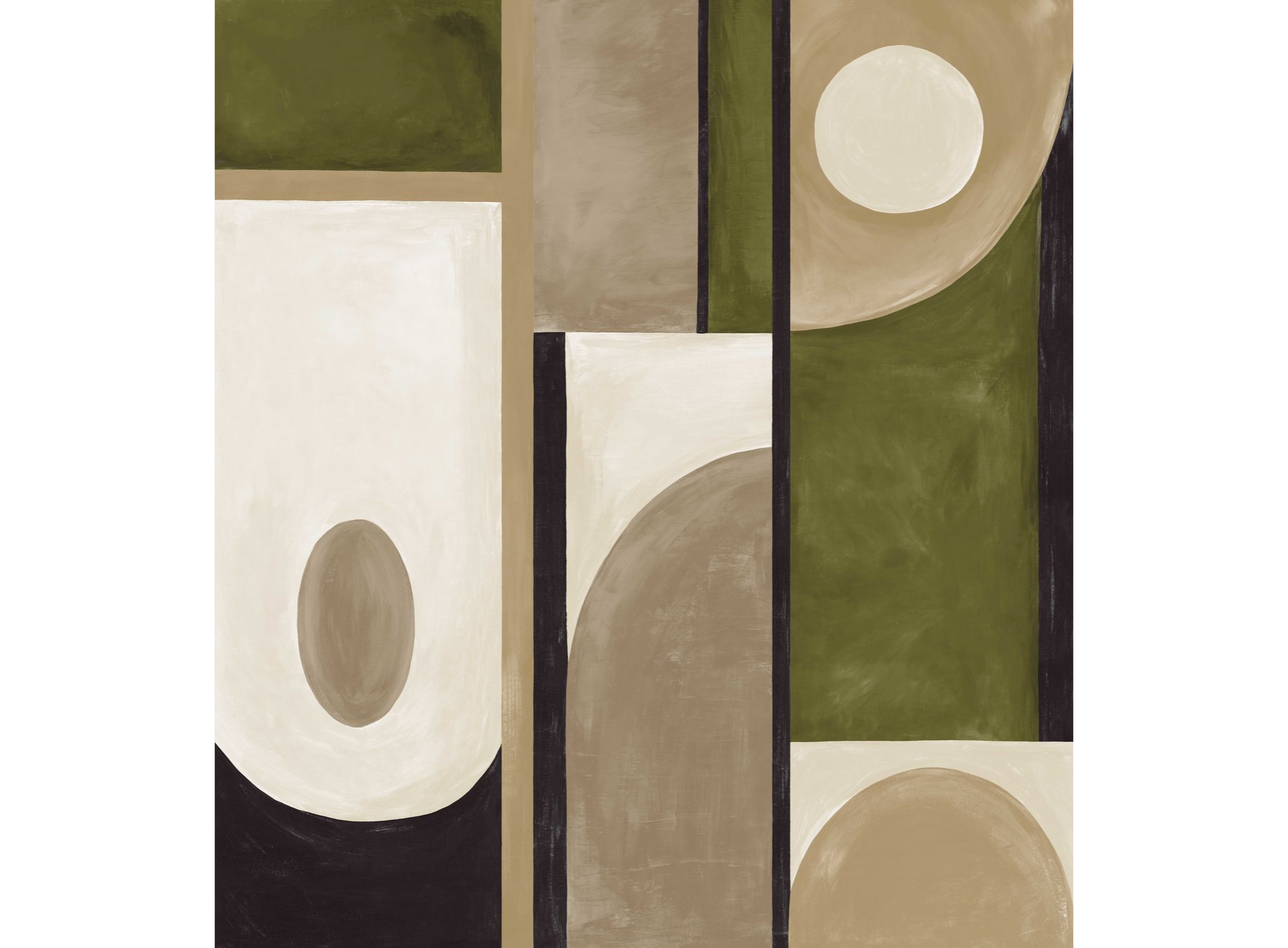 PICTURA mural brown with green