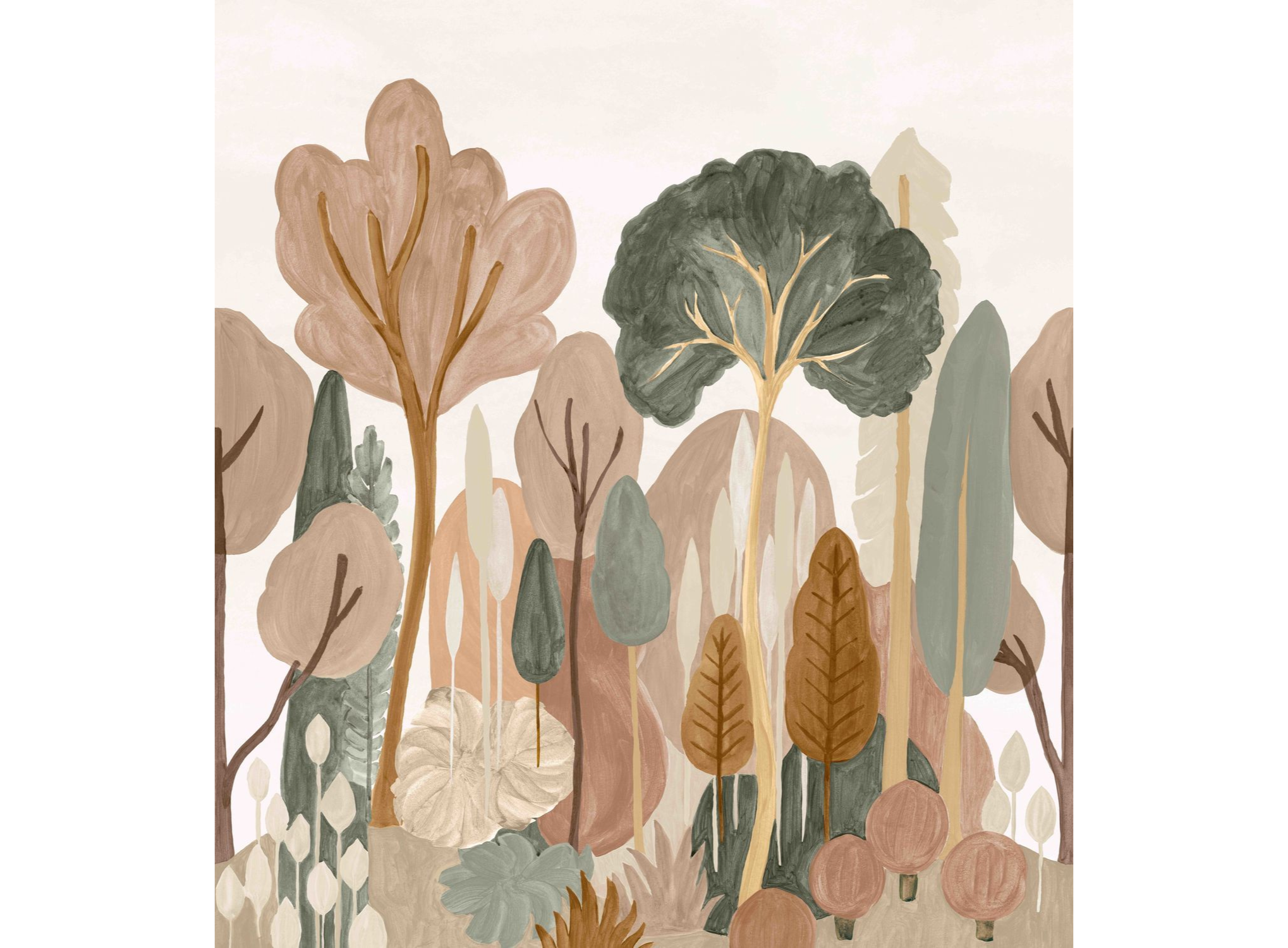 ORME brown mural with green