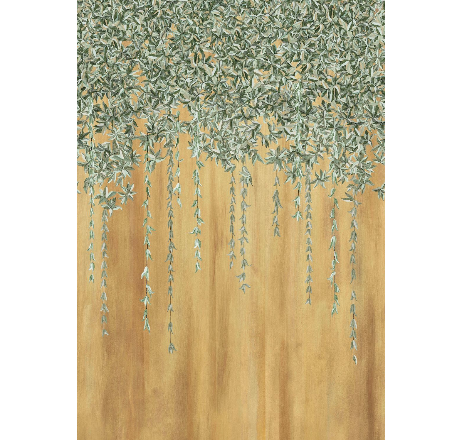 HEDERA mural in brown with green