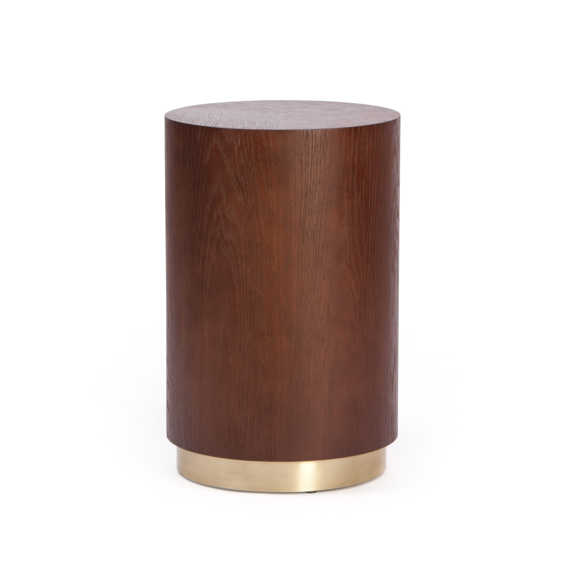 Kaffeetisch TROMME braun mit goldenem Gestell