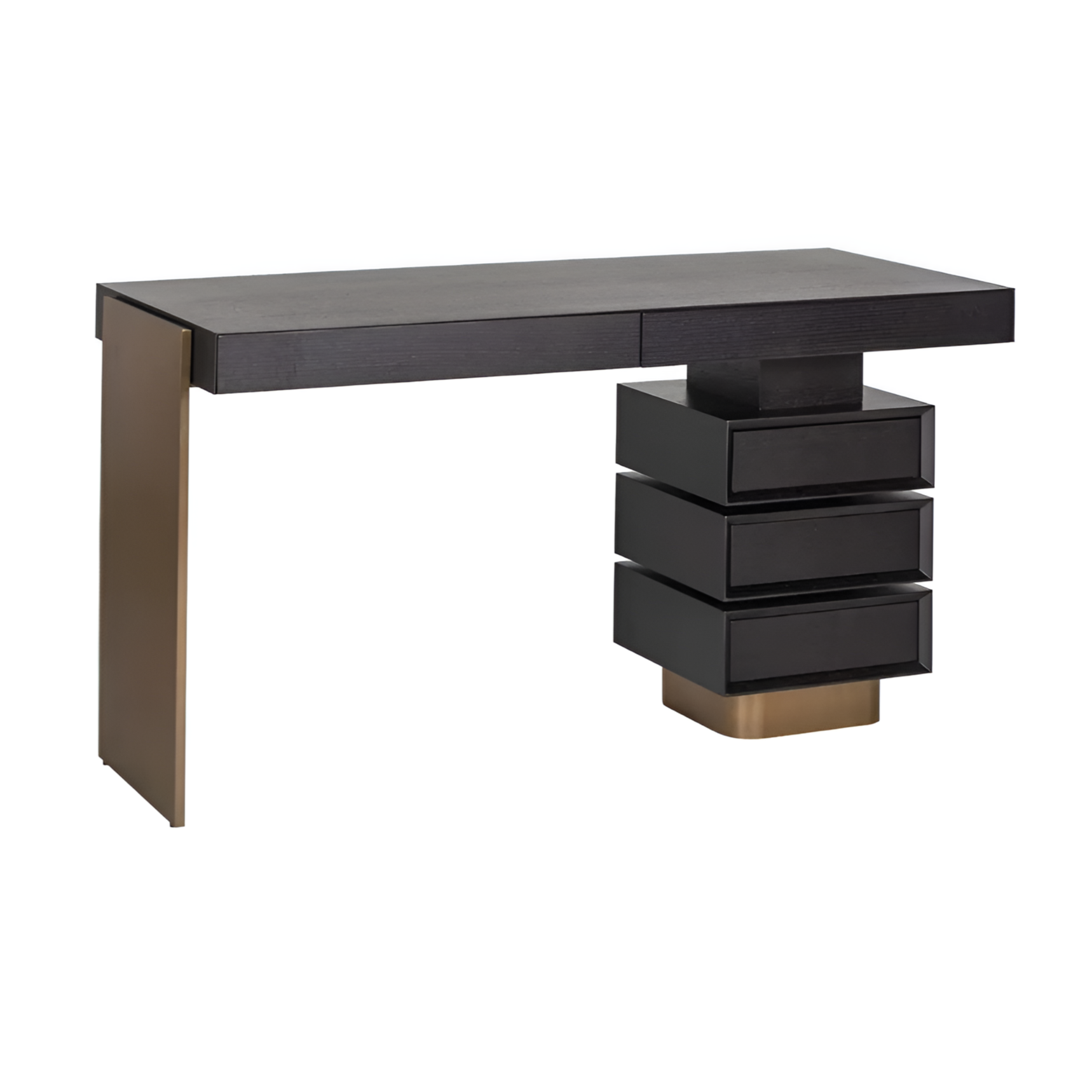 CONNAR desk black with brass finish