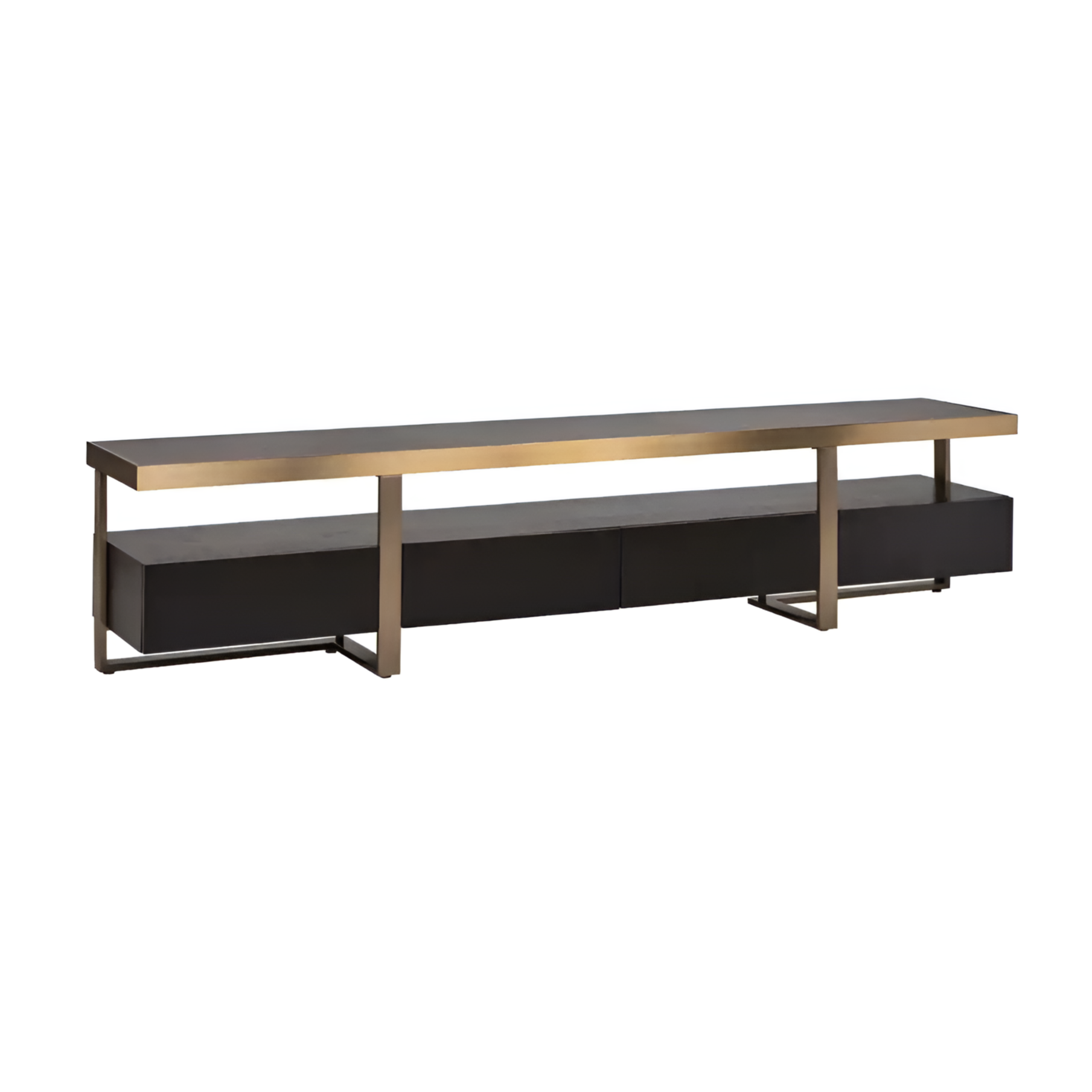 DIDDLEY TV Cabinet black with brass finish