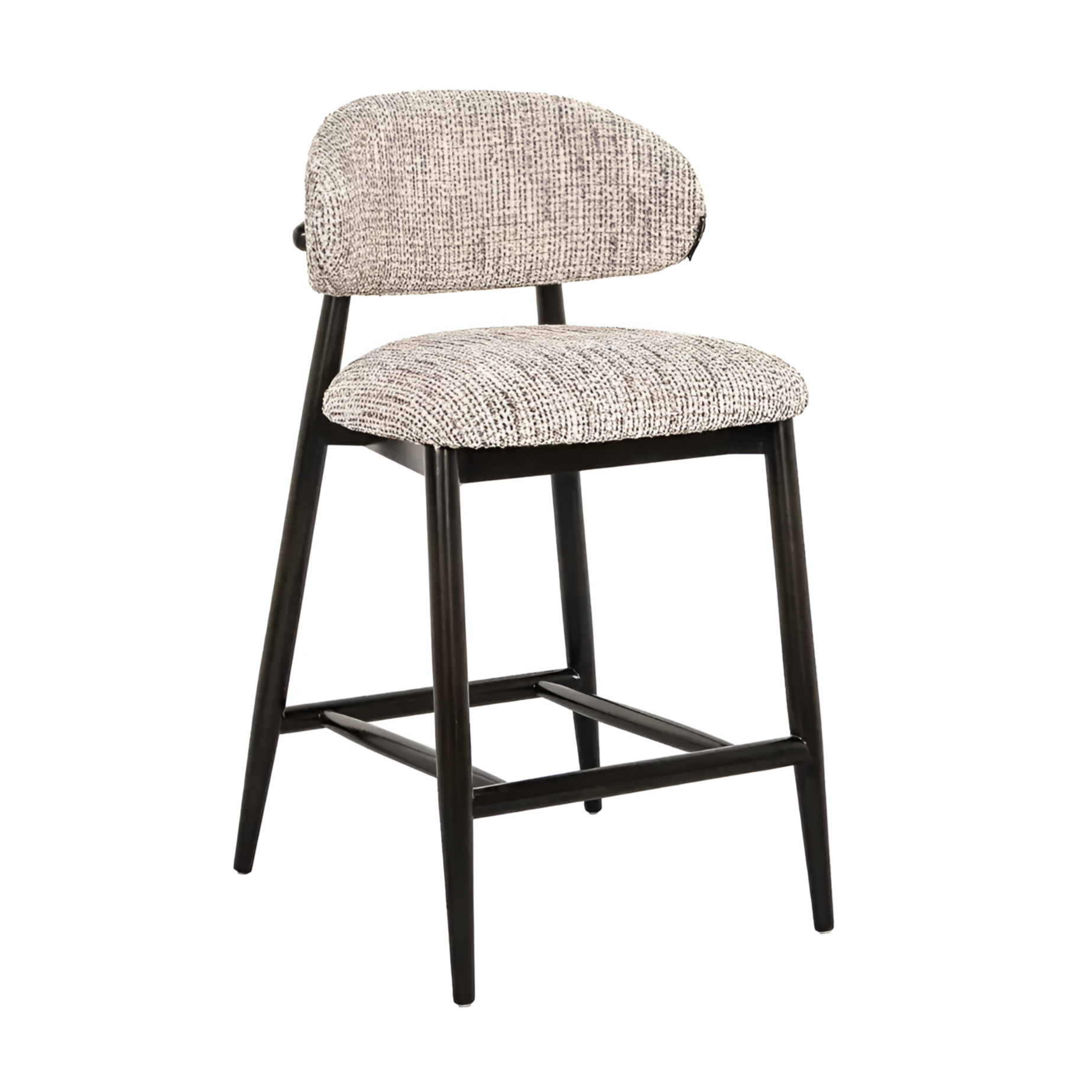 Hocker CHERRY beige mit schwarzem Fußteil